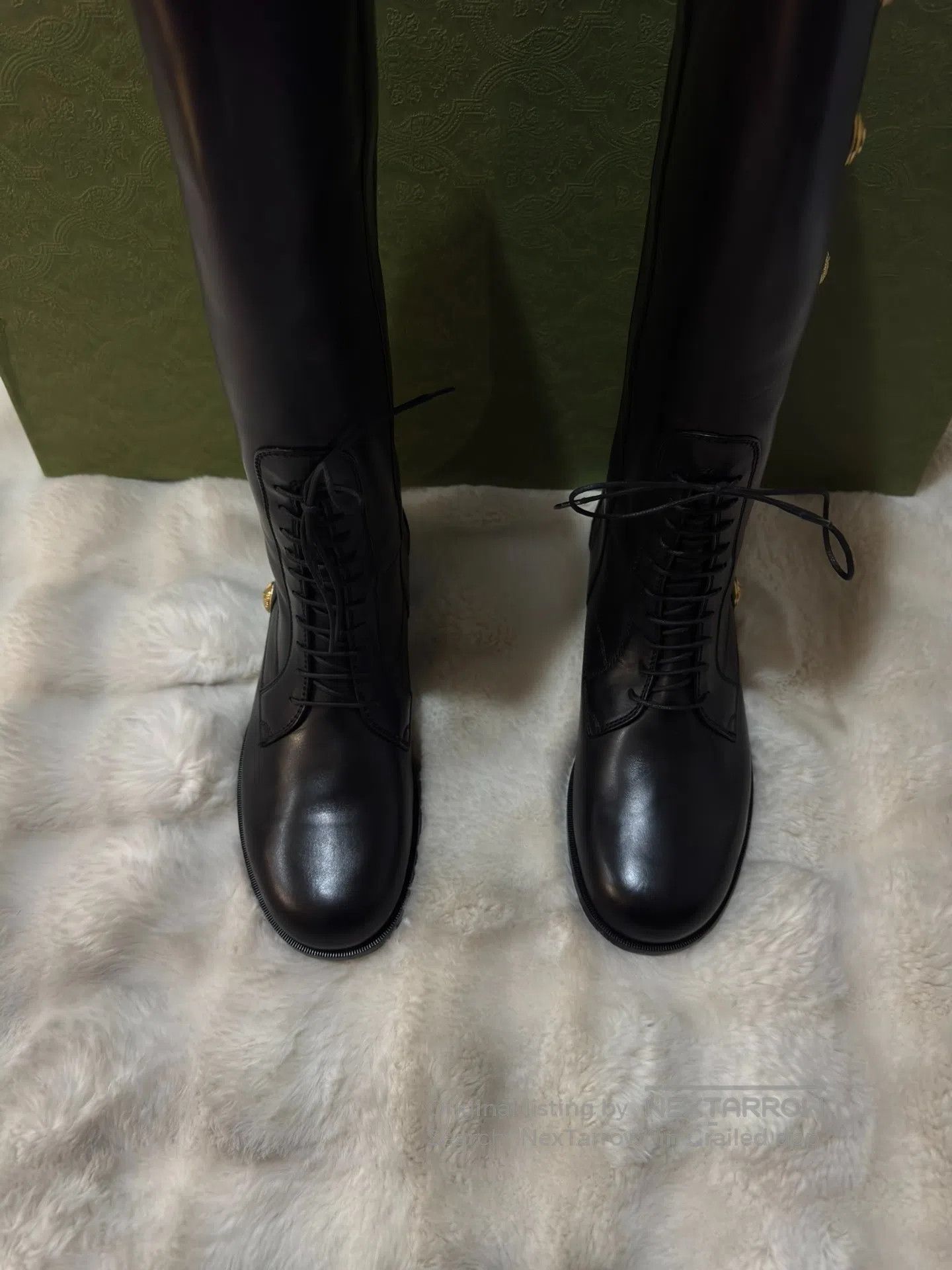 Gucci Guicci Black and Gold Men's Tall Boots| Size US 10 / EU 43 - 4 Thumbnail