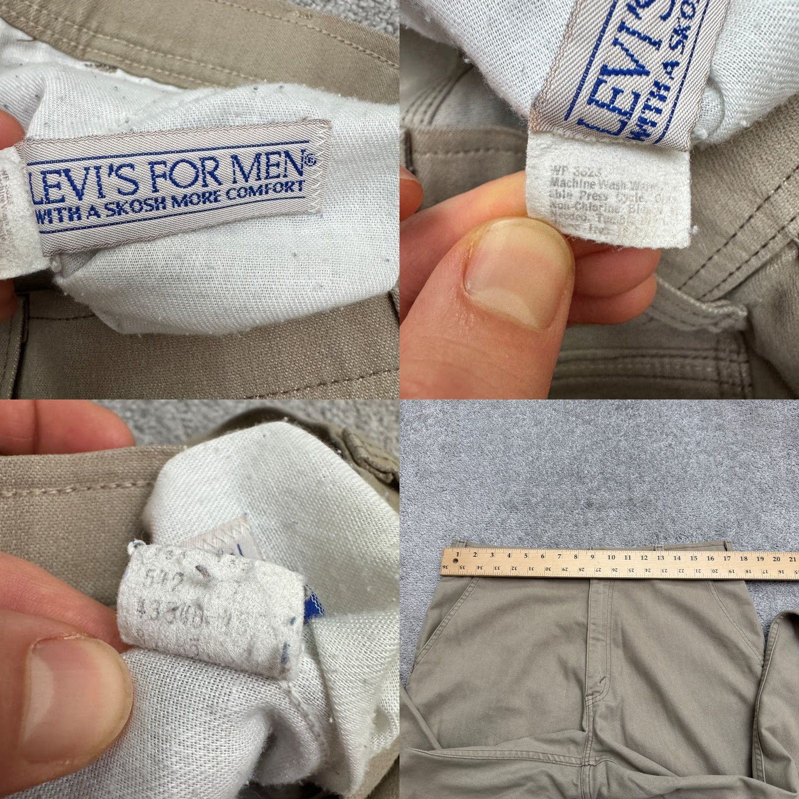 Levi's VINTAGE Levi's Pants Khaki Chino Brown Straight Men 36x26 80s Comfort Classic Size US 36 / EU 52 - 8 Thumbnail