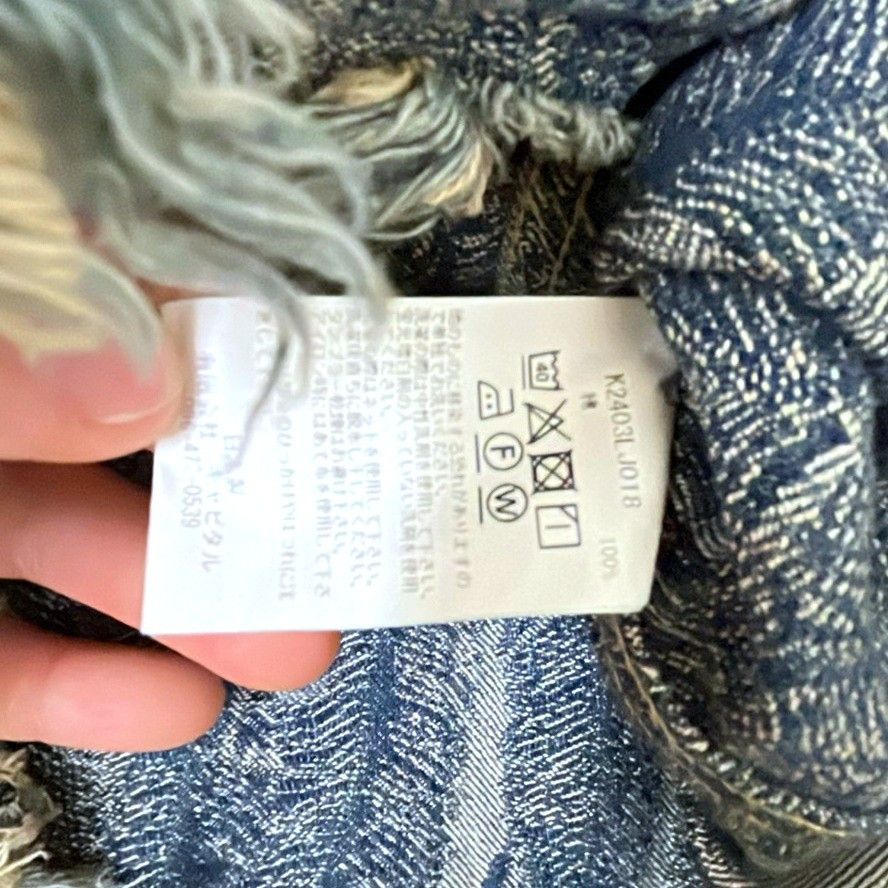 Kapital Kapital Brand Indigo Feather Print Distressed Denim Jacket Size US M / EU 48-50 / 2 - 4 Thumbnail
