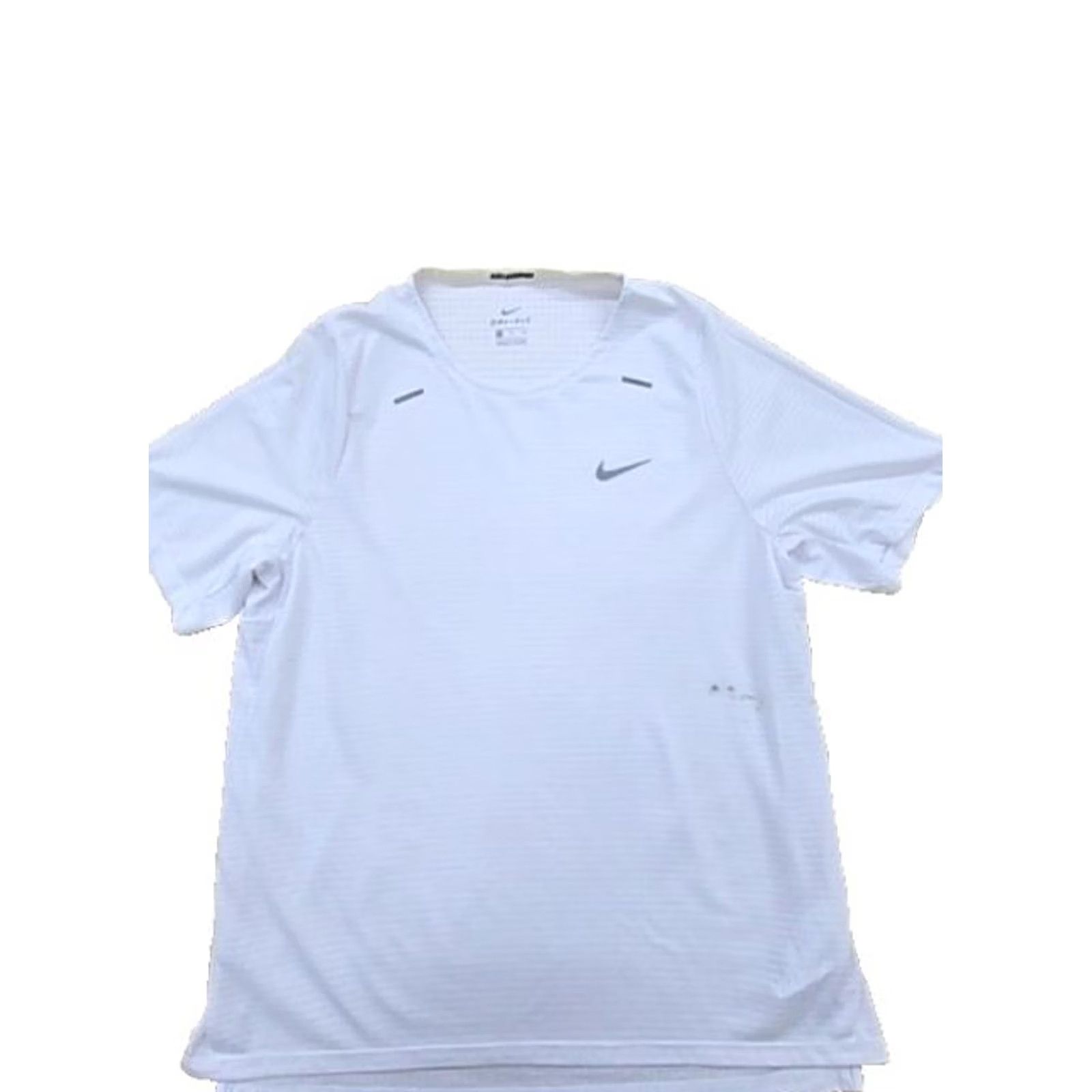 Nike Nike Dri-FIT Men's XL White Running T-Shirt Reflective Size US XL / EU 56 / 4 - 2 Thumbnail