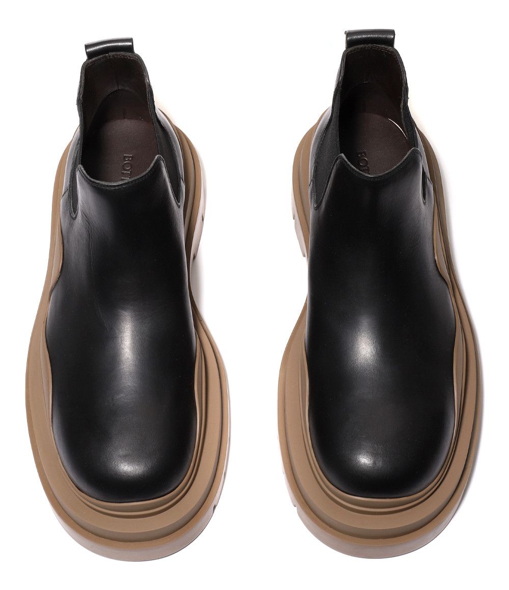 Bottega Veneta o1n1vont0924 Brown Sole Tire Ankle Chelsea Boot in Black Size US 8 / EU 41 - 3 Thumbnail