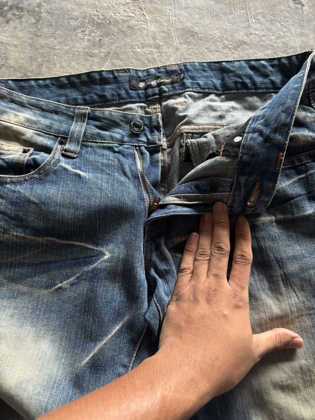 Hysteric Glamour × If Six Was Nine × Japanese Brand ROOT THREE STYLE JAPANESE DENIM rusty washed mud PUNK GRUNGE Size US 35 - 4 Thumbnail