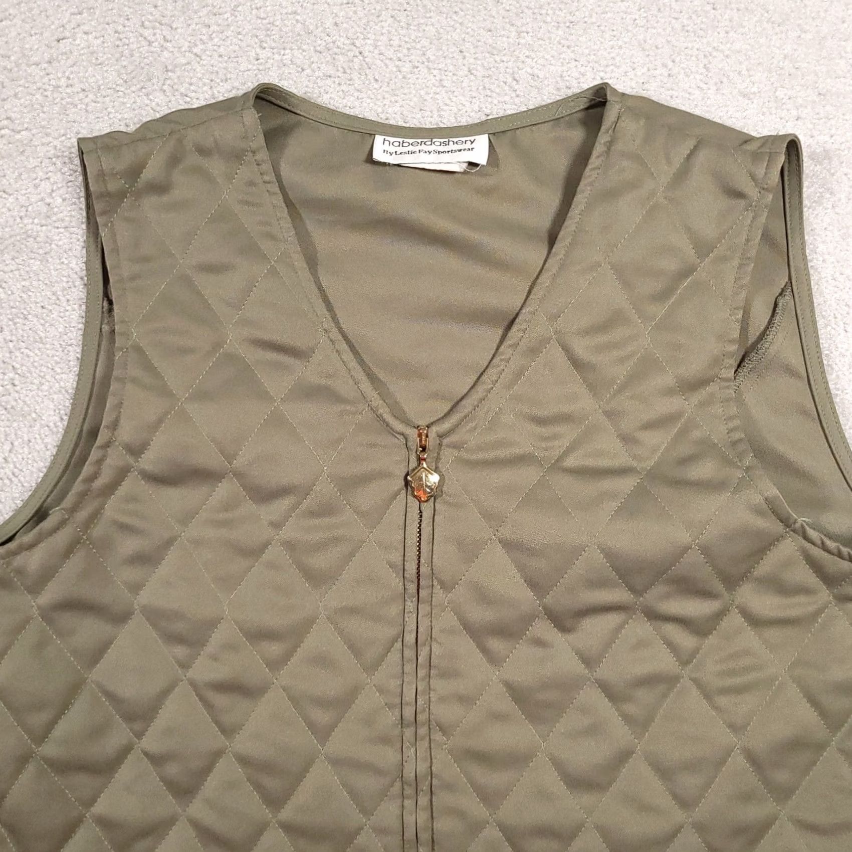 Vintage VINTAGE Leslie Fay Sportswear Haberdashery Full Zip Vest Women's Medium Green USA Vest Jane? Size M / US 6-8 / IT 42-44 - 3 Thumbnail