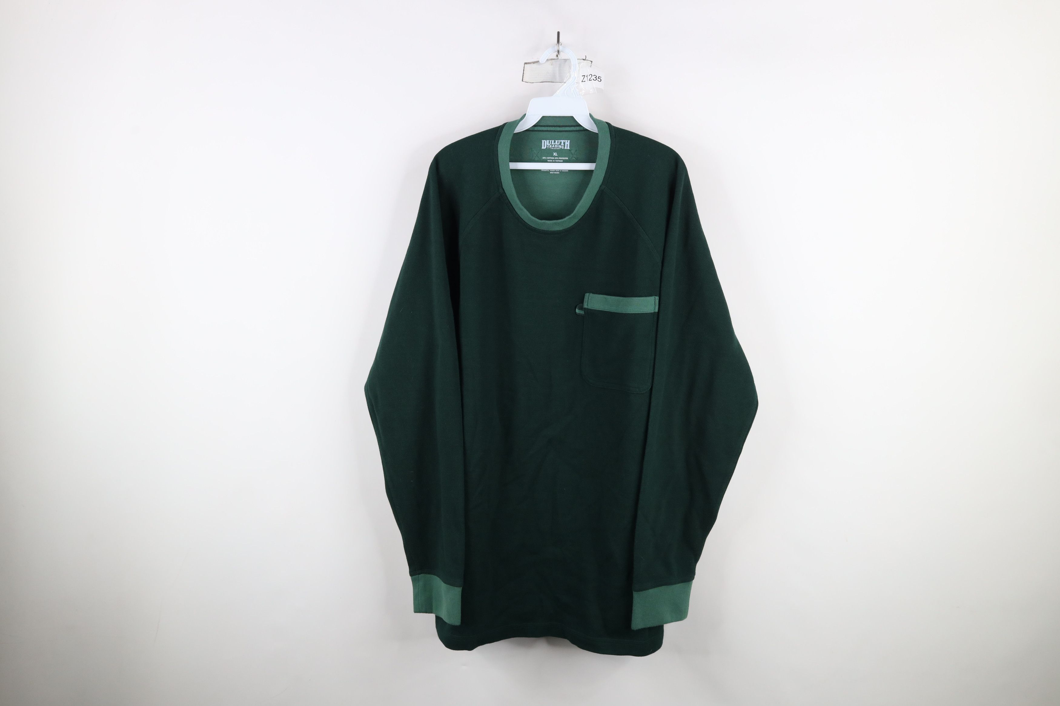 Duluth Trading Company × Vintage Duluth Trading Co Doubletime Thermal Knit Sweatshirt Green Size US XL / EU 56 / 4 - 1 Thumbnail