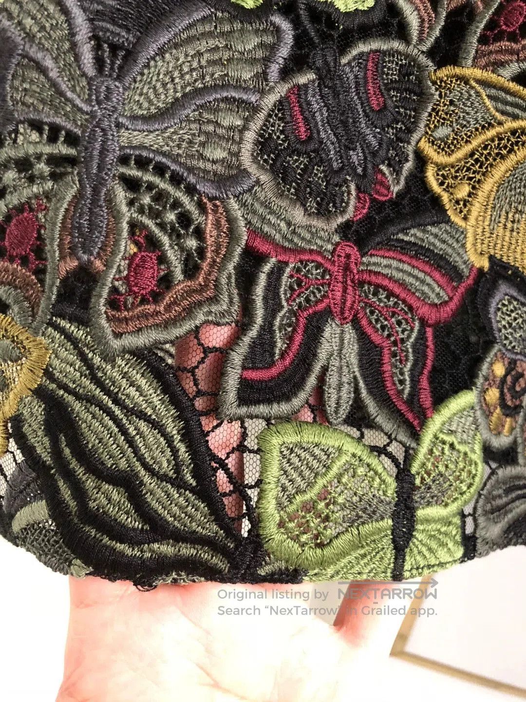 Valentino Valentino Butterfly Lace Short Sleeve Top. Size US M / EU 48-50 / 2 - 4 Thumbnail