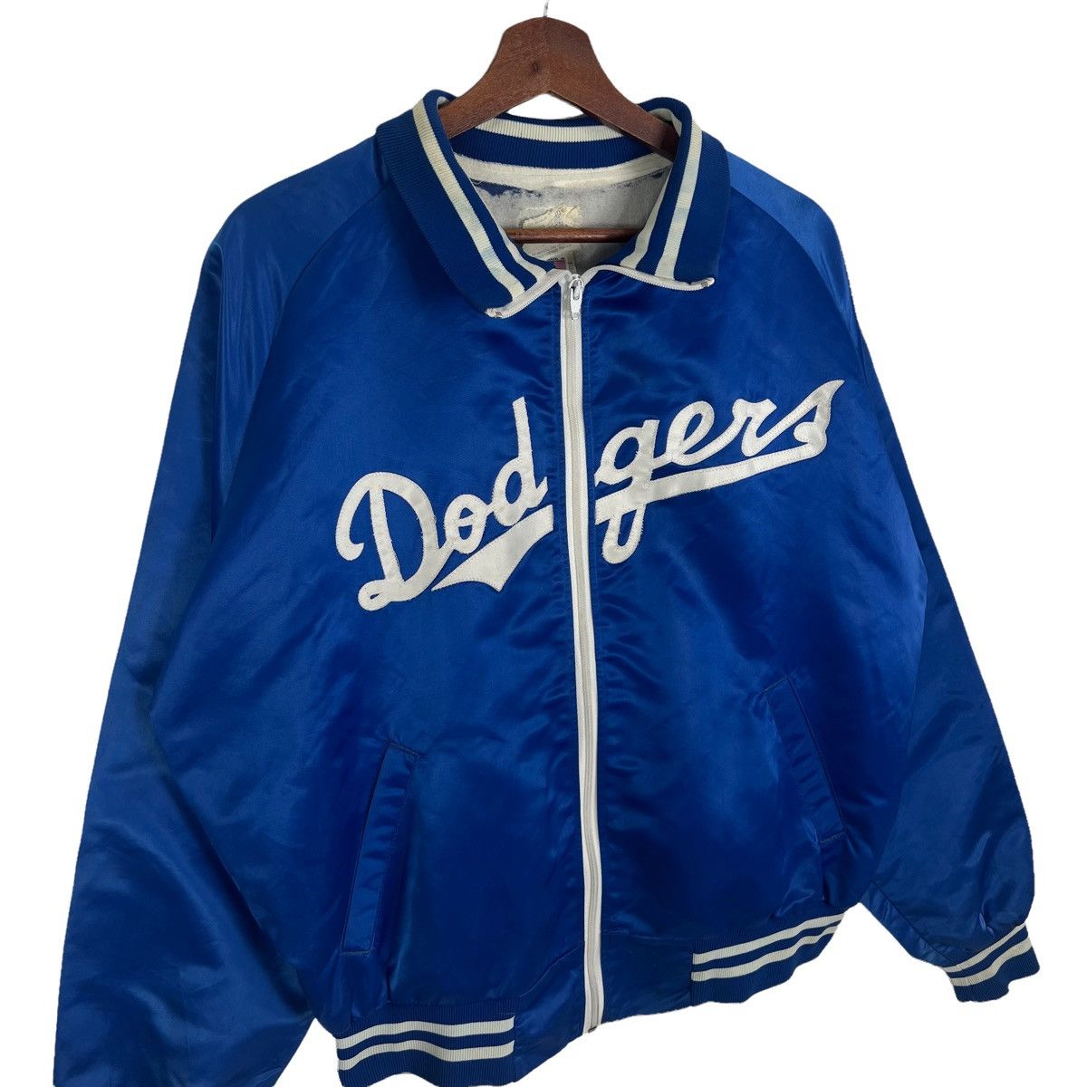 MLB Vintage La Dodgers Satin Baseball Jacket Size US L / EU 52-54 / 3 - 3 Thumbnail