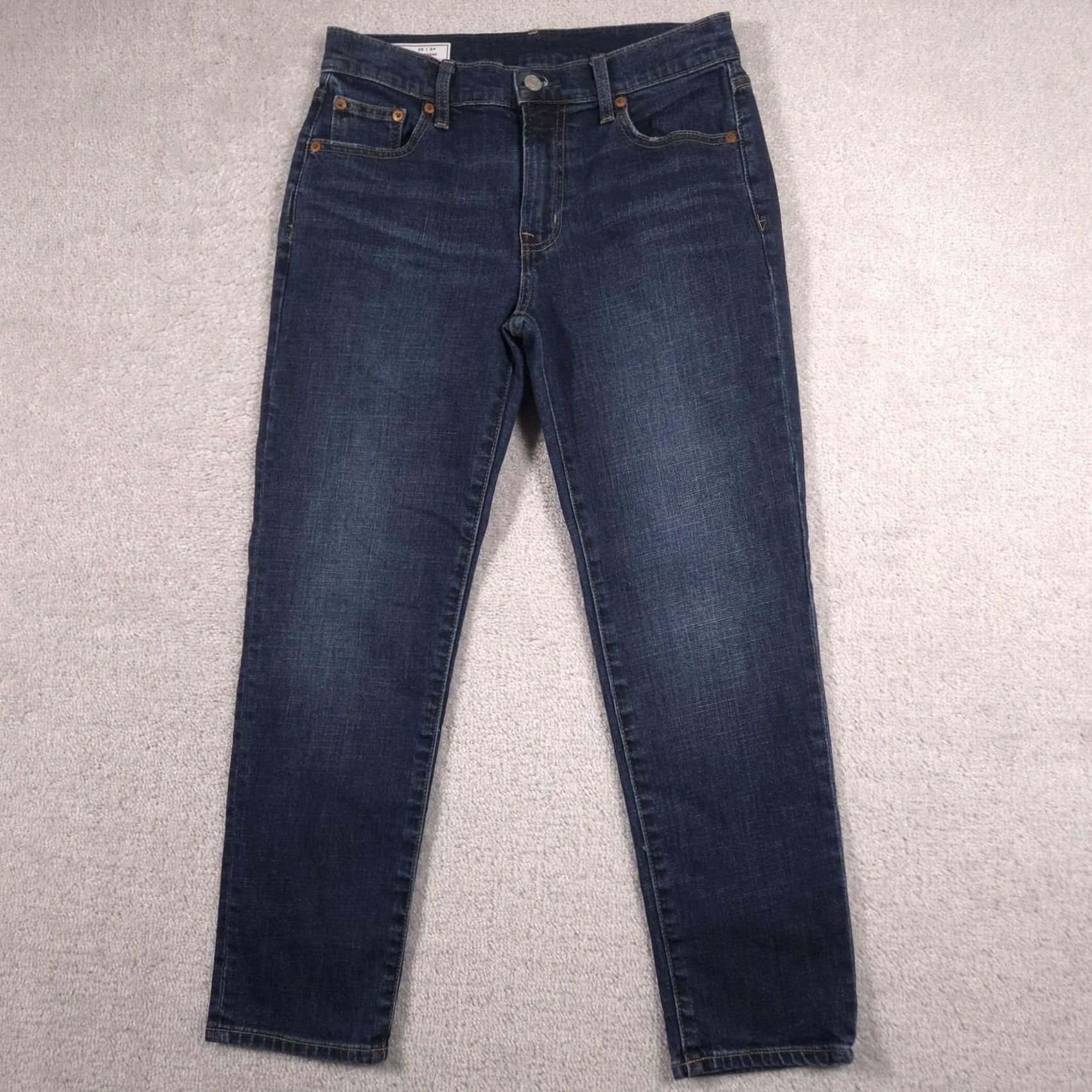 Gap Gap Girlfriend Jeans Womens 0 Blue Mid Rise Relaxed Straight Medium Wash Denim Jeans Mens Girls not applicable Size 25" / US 0 / IT 36 - 2 Thumbnail