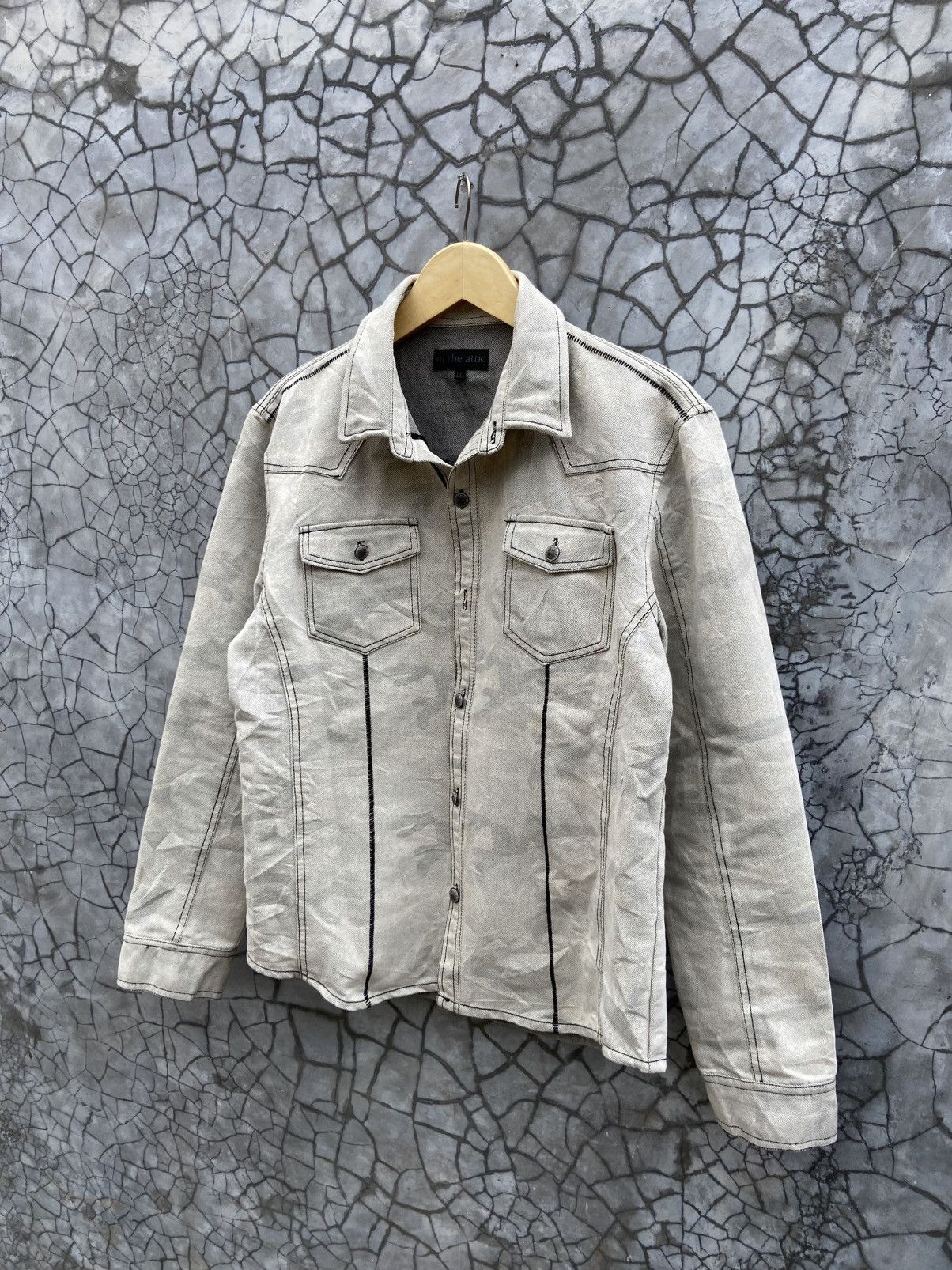 In The Attic 🔥In The Attic Camo Washed Stretch Denim Jacket Size US L / EU 52-54 / 3 - 7 Thumbnail