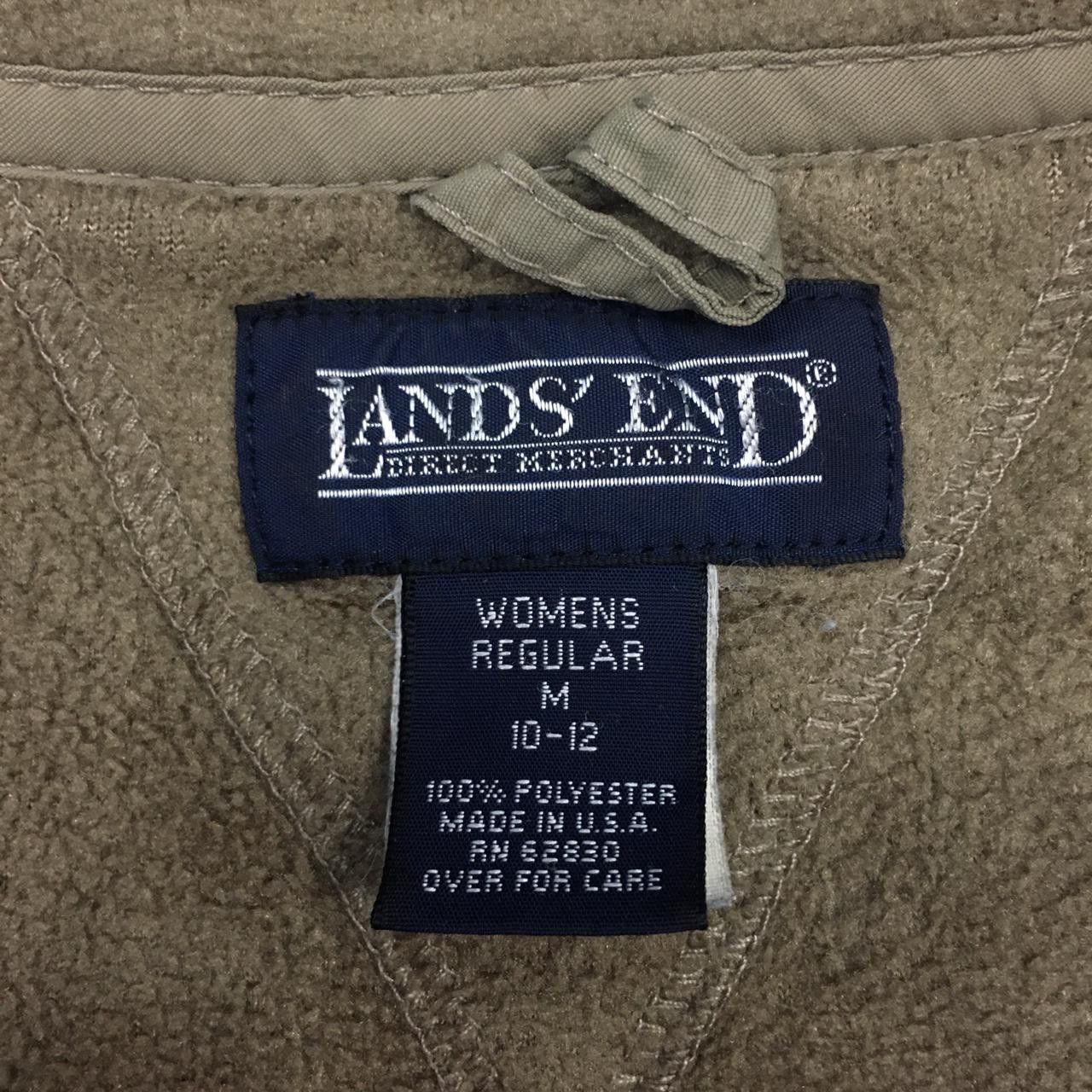 Vintage Vtg LANDS’ END Zip Up Fleece Sweater Size US M / EU 48-50 / 2 - 4 Thumbnail