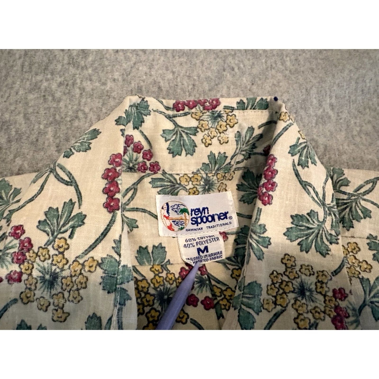 Reyn Spooner Reyn Spooner Hawaiian Floral Short Sleeve Shirt Mens M Multicolor Button-Up Cotton Blend Hawaiian Theme Size US M / EU 48-50 / 2 - 2 Thumbnail
