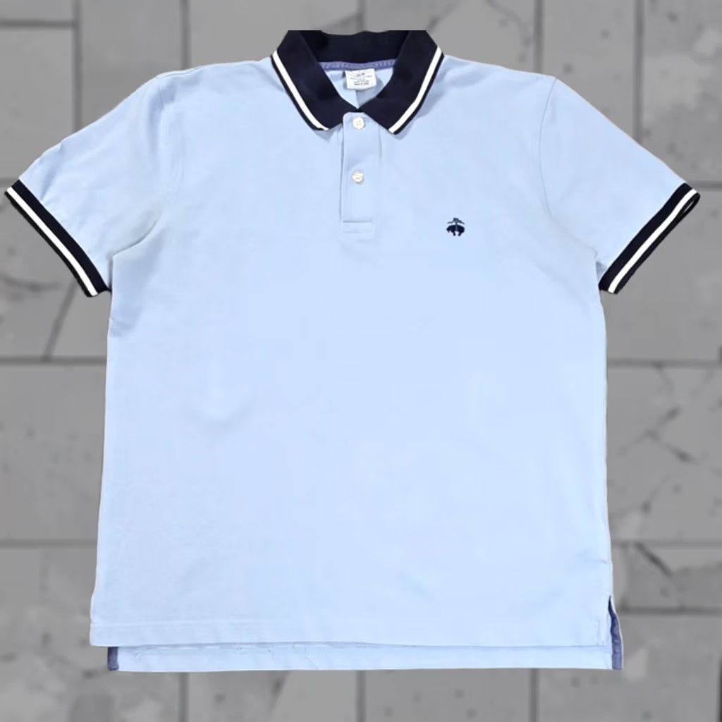 Brooks Brothers Brooks Brothers Polo Short Sleeve Blue Mens L Performance Slim Golden Fleece Polo Size US L / EU 52-54 / 3 - 1 Thumbnail