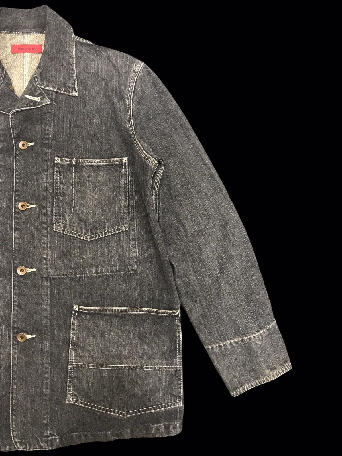 Edwin 💥ARCHIVAL💥VTG EDWIN BLACK WASH CHORE JACKET F361 Size US L / EU 52-54 / 3 - 3 Thumbnail