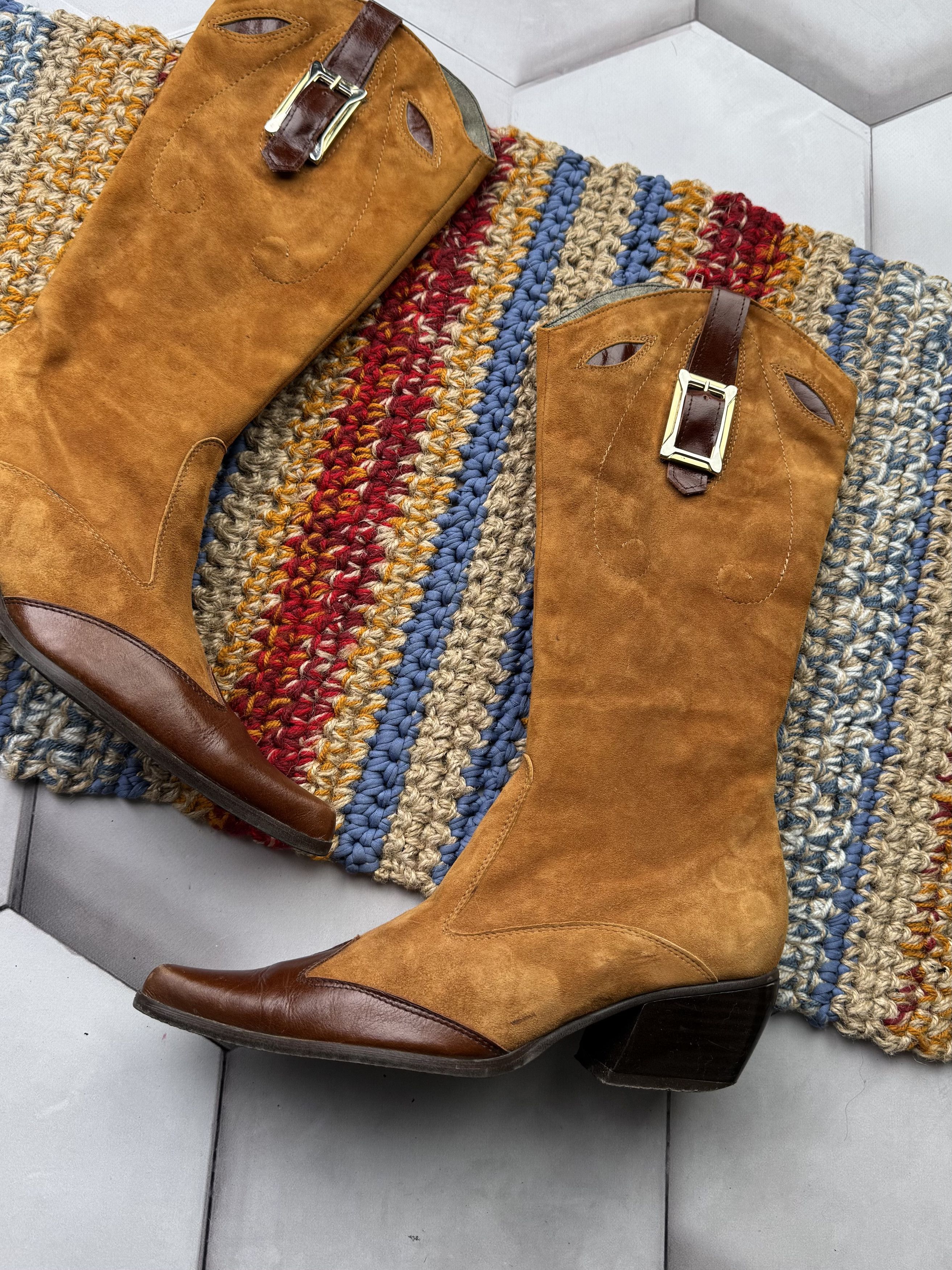 Japanese Brand Vintage Suede Boots Size US 7 / IT 37 - 3 Thumbnail
