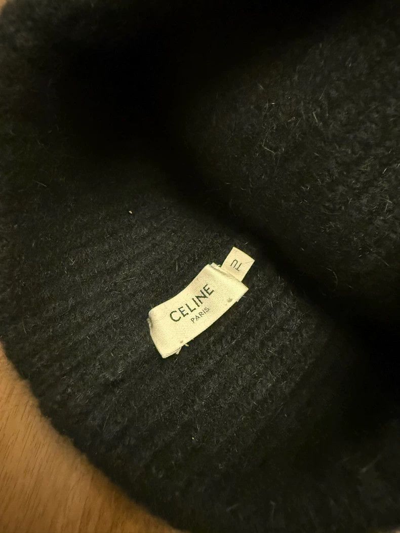 Celine celine 23fw black knit logo cold hat 2506-Nextarrow Size ONE SIZE - 3 Thumbnail