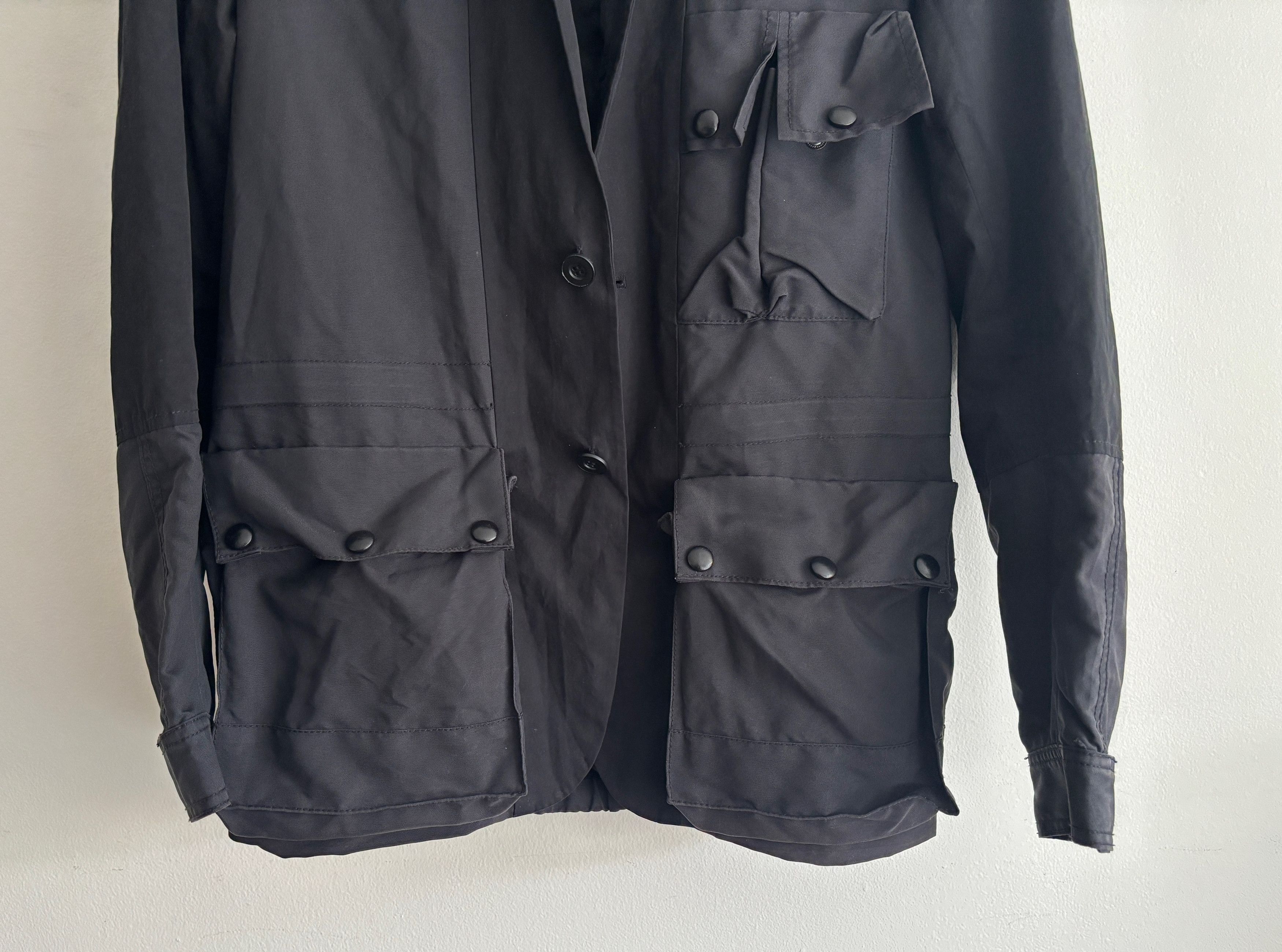 Kai Aakmann Kai-Aakmann Hooded Hybrid Black Field Jacket - Medium Size US M / EU 48-50 / 2 - 11 Thumbnail