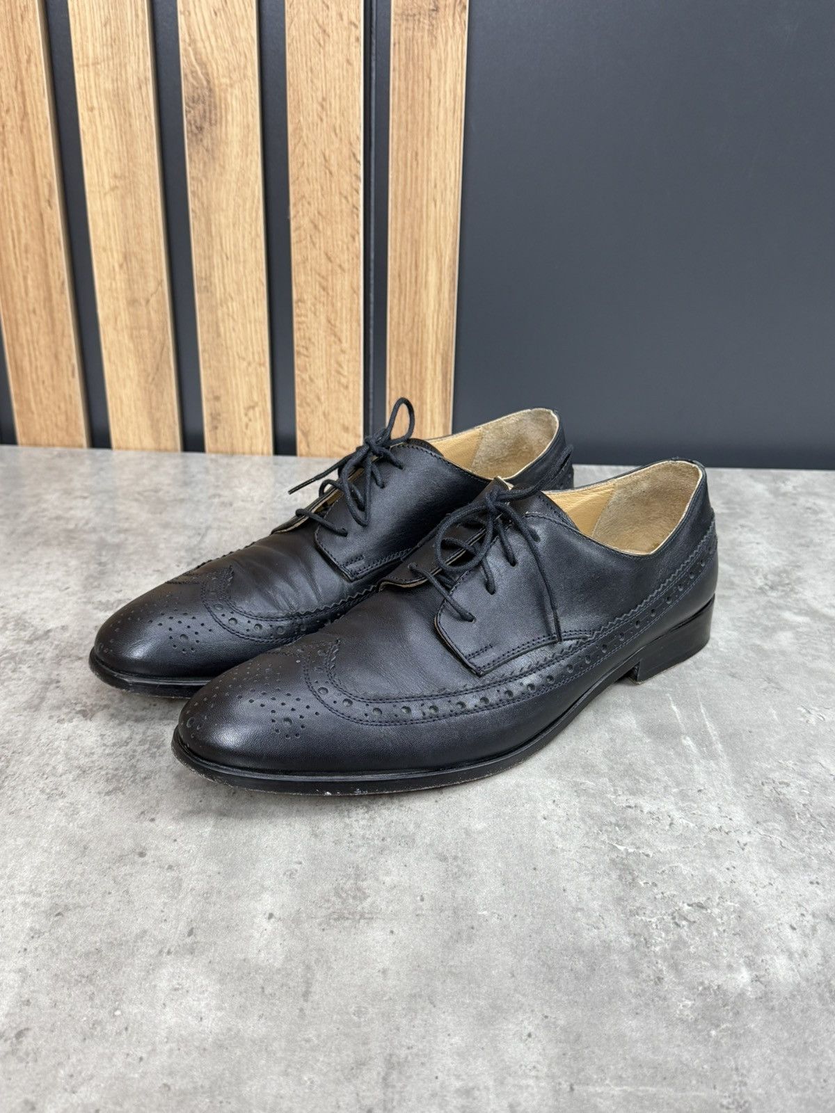 John Galliano John Galliano Black Brogue Derby Shoes EU 44 Size US 11 / EU 44 - 7 Thumbnail
