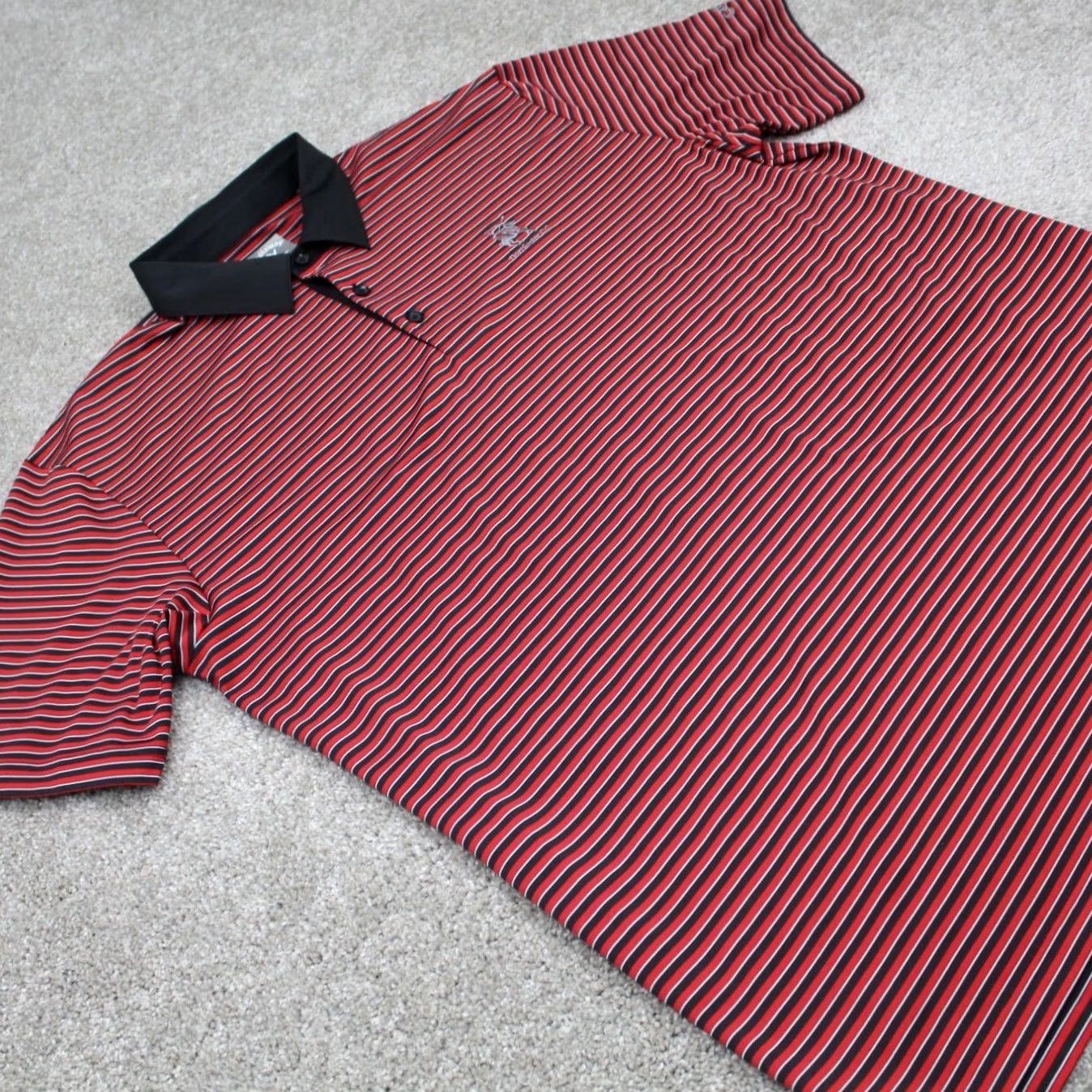Callaway Callaway Opti-Dri Polo Shirt Men XL Red/Black Short Sleeve Golf Polo Shirt XL Adult Mens Red Black Callaway Opti-Dri Logo Stripe Pattern a Polo Size US XL / EU 56 / 4 - 7 Thumbnail