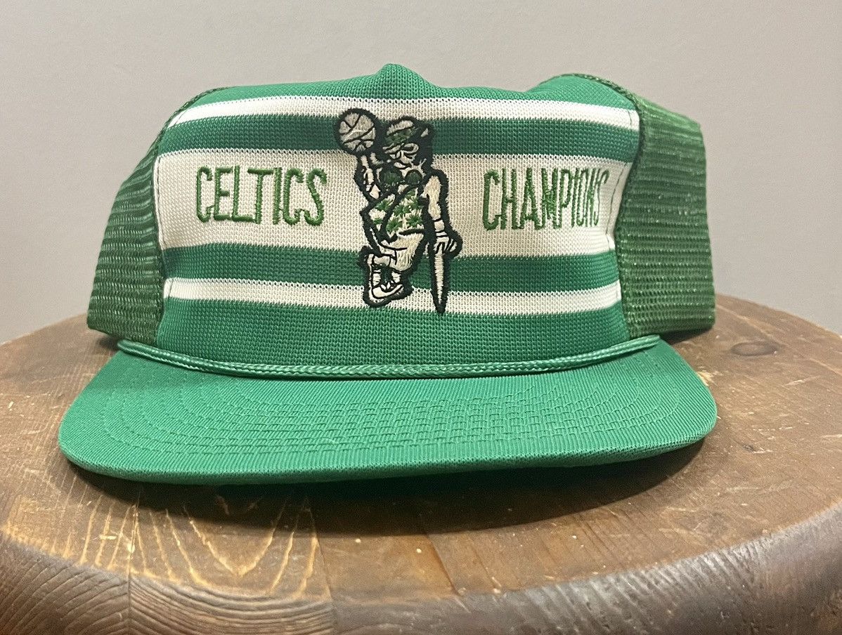 NBA × Vintage Vintage 80’s Boston Celtics World Champions Trucker Hat Size ONE SIZE - 1 Thumbnail