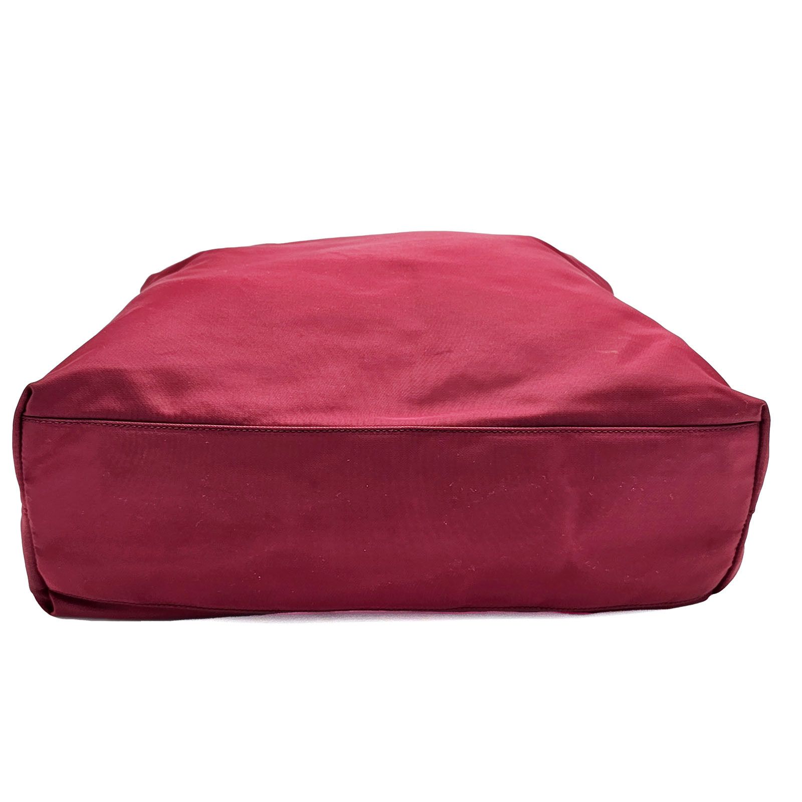 Prada Prada Tessuto Deep Red Burgundy Nylon Shopping Tote Size ONE SIZE - 12 Thumbnail