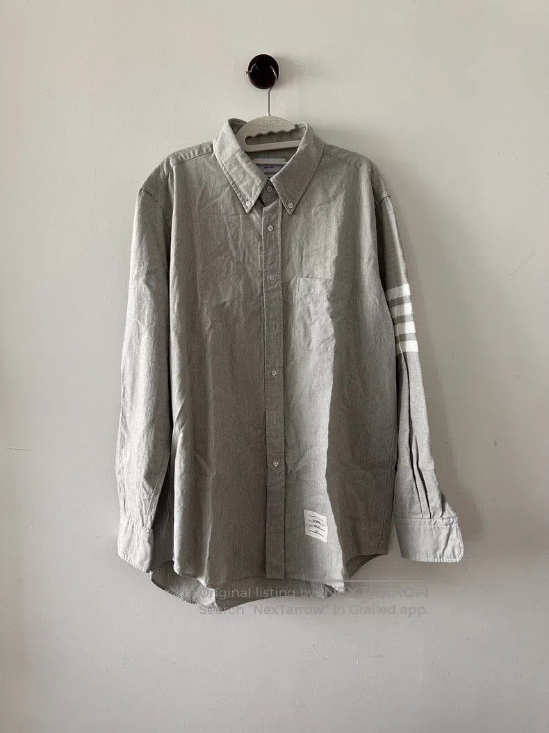 Thom Browne Thom Browne Gray Sleeve Label Shirt Size US XXL / EU 58 / 5 - 1 Thumbnail