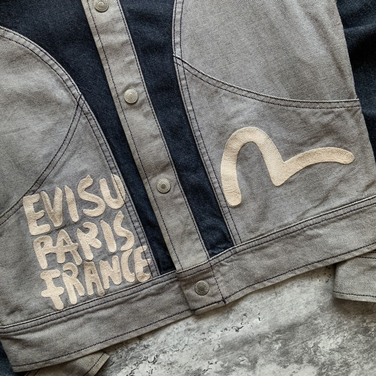 Evisu Evisu Paris Reversible Denim Jacket Size US M / EU 48-50 / 2 - 6 Thumbnail