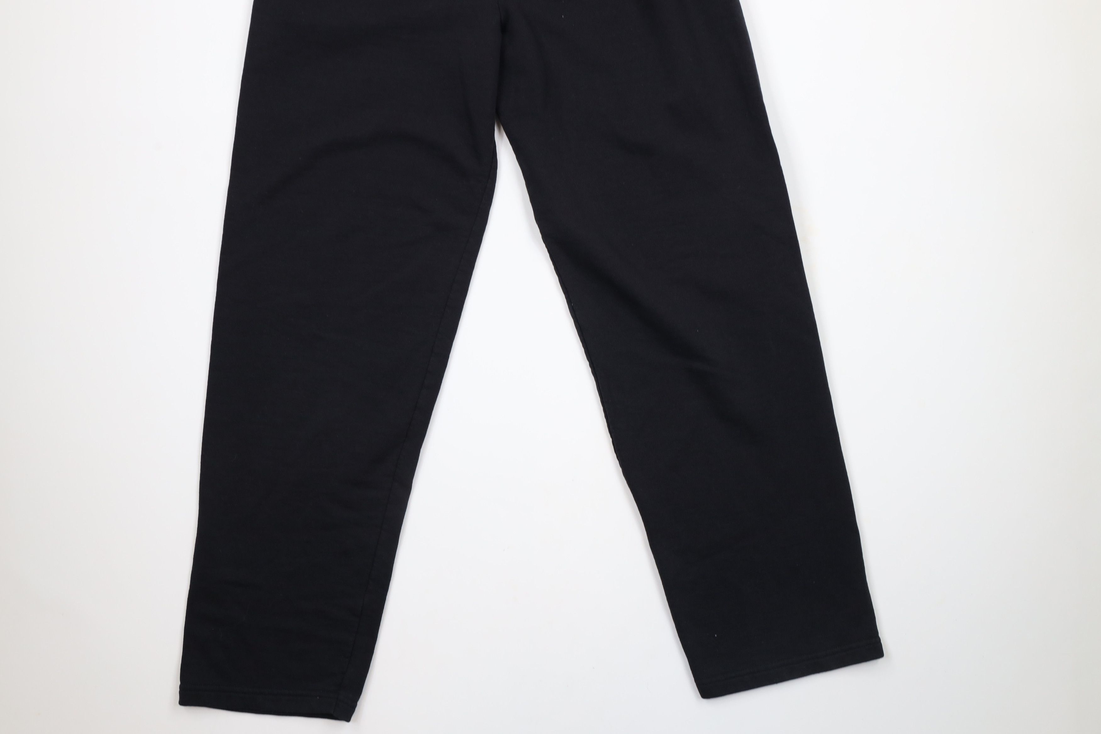 Vintage Vintage 90s Streetwear Faded Blank Wide Leg Sweatpants Black Size US 34 / EU 50 - 4 Thumbnail