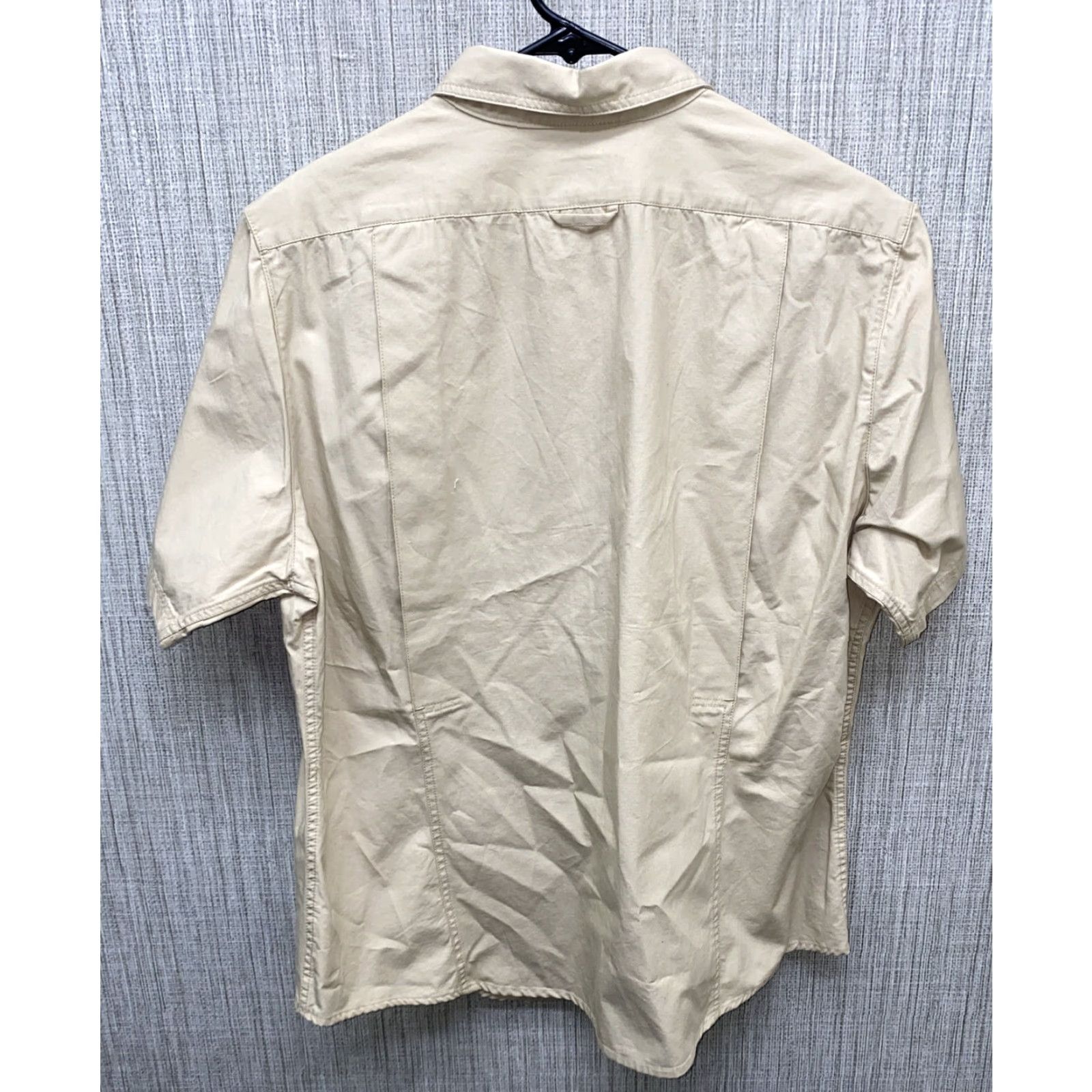Filson CC FILSON Shirt Womens XL Beige Cotton Short Sleeve Button Front Shirt Size XL Women Basic Casual Button-Up Front Blouse Textile (No N/A) Size XL / US 12-14 / IT 48-50 - 5 Thumbnail