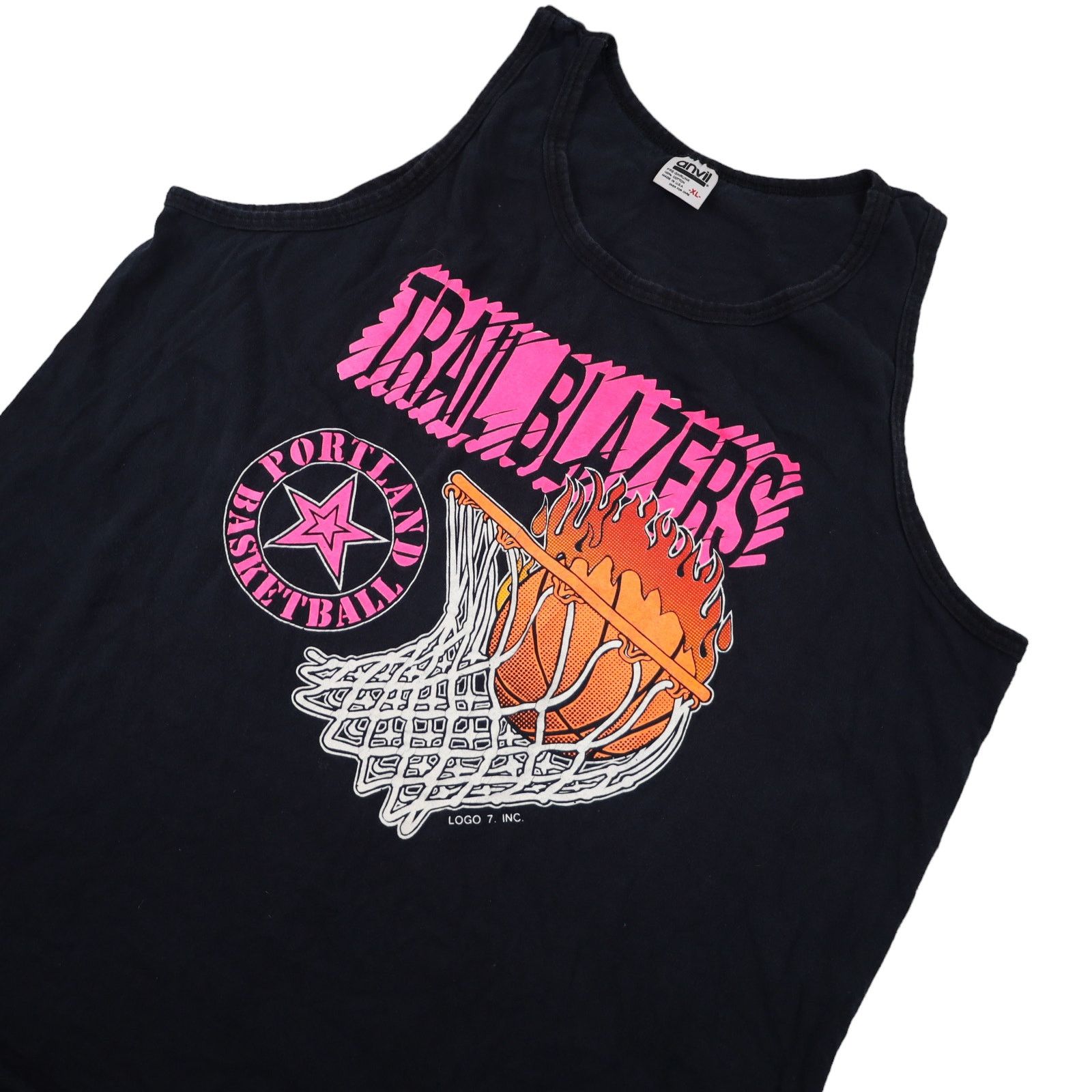 NBA × Vintage Vintage Logo 7 Portland Trail Blazers Graphic Tank Top Size US XL / EU 56 / 4 - 2 Thumbnail