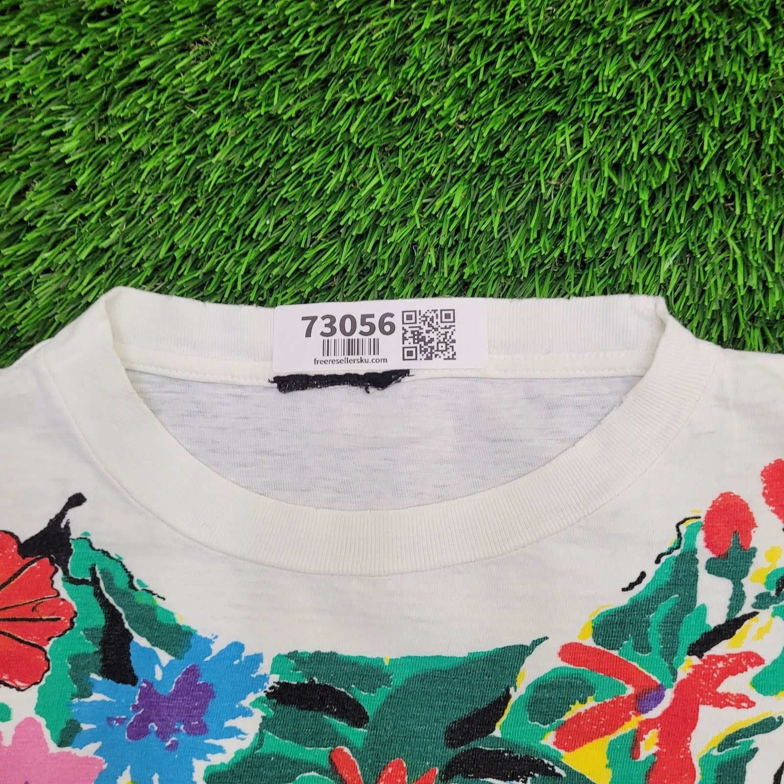 Other Vintage 90s Flower Shirt Womens Large 20x23 White Size L / US 10 / IT 46 - 13 Thumbnail