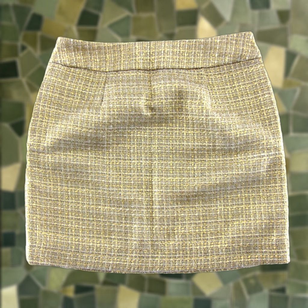 Banana Republic NWT Banana Republic Metallic Gold Brown Weave Pencil Straight Skirt Women 6 Size 28" / US 6 / IT 42 - 1 Thumbnail