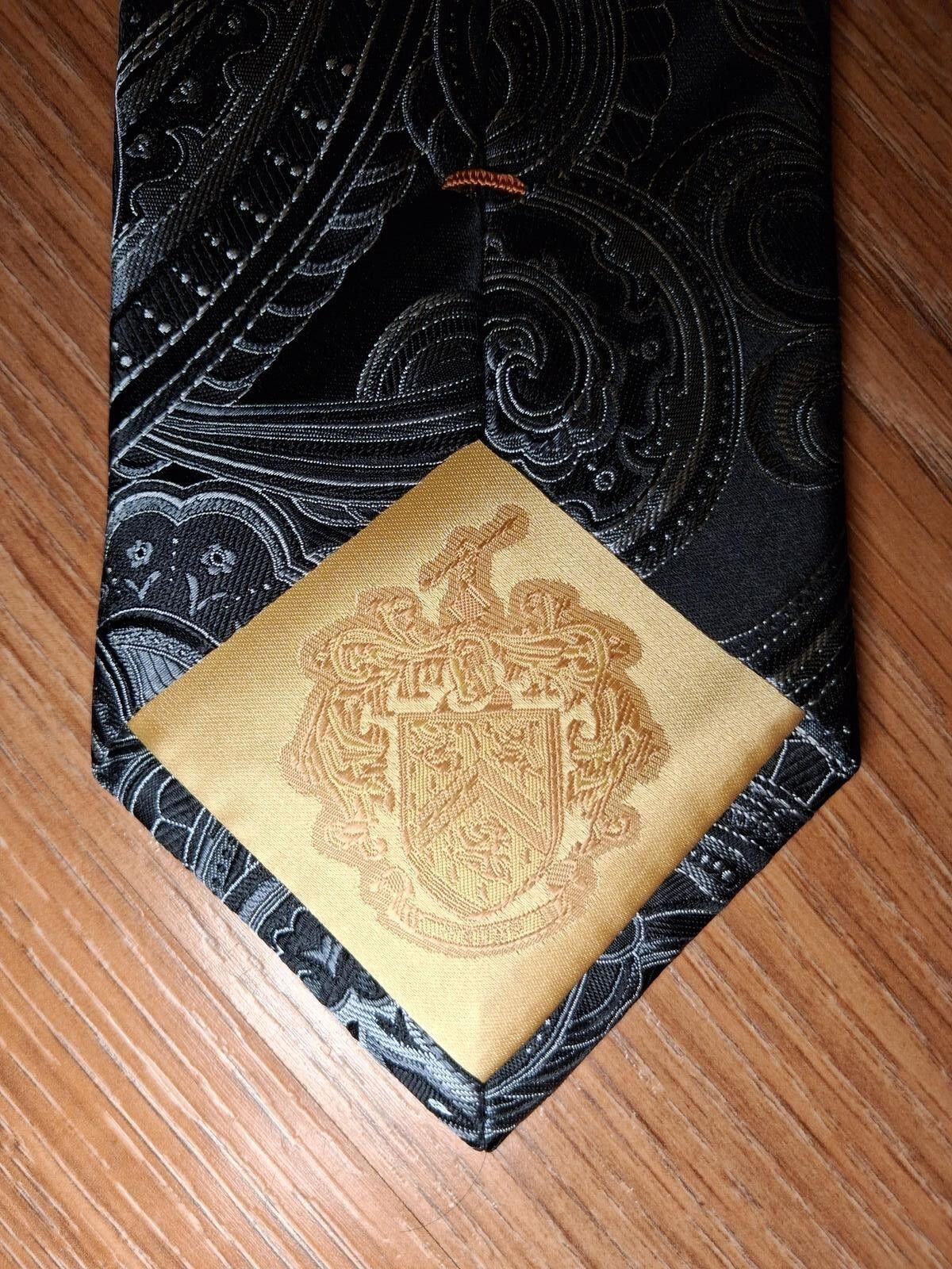 Donald Trump Donald Trump Signature Silk Tie Black Paisley Handmade Size ONE SIZE - 4 Thumbnail