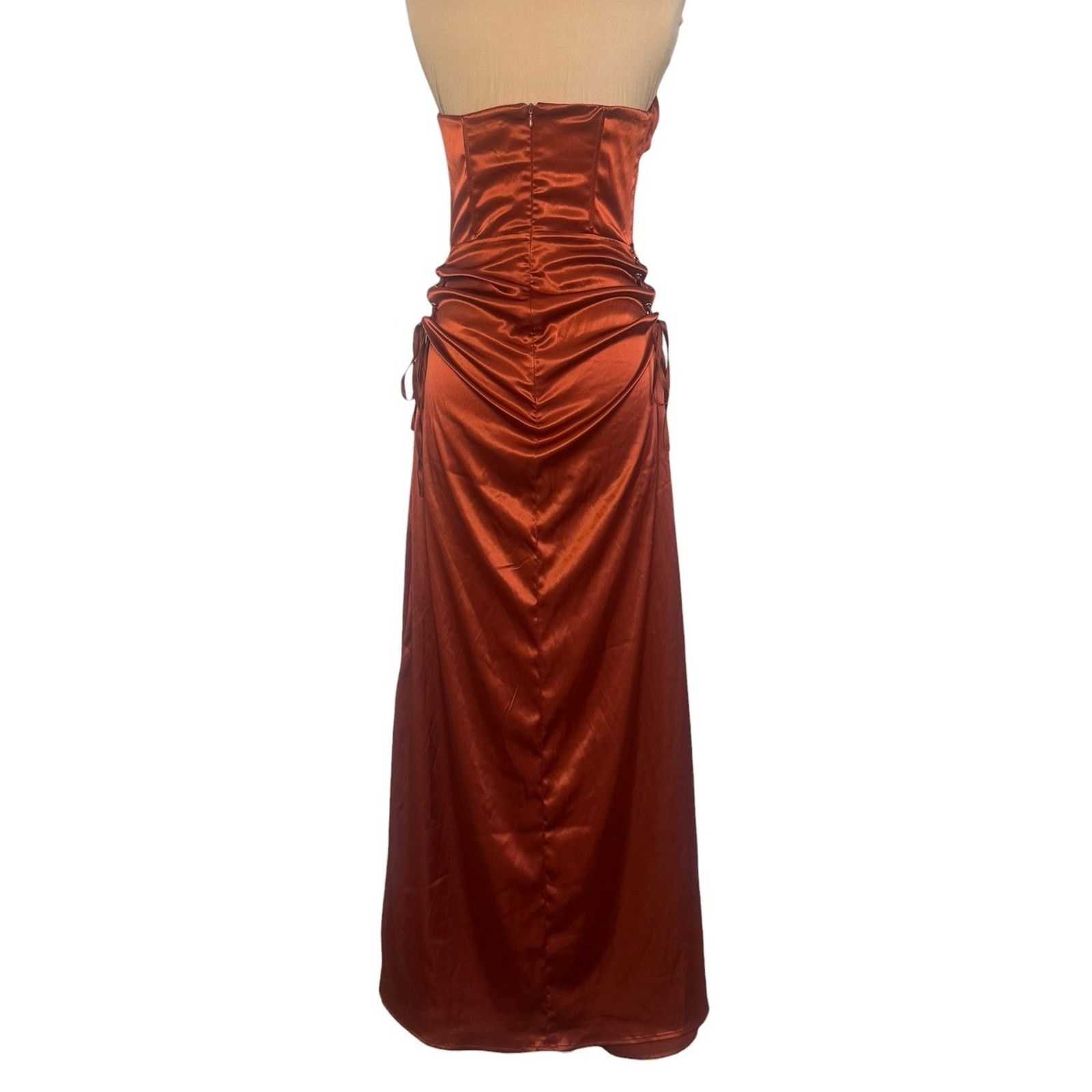 Fashion Nova FASHION NOVA Follow Your Daydream Satin Bustier Maxi Dress Size M / US 6-8 / IT 42-44 - 6 Thumbnail