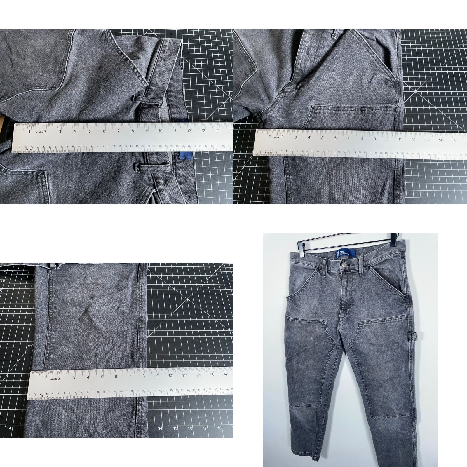 Gap Gap Jeans Men 32x28 Black Denim Straight Leg 5-Pocket Carpenter Workwear jeans Vietnam? Size US 32 / EU 48 - 8 Thumbnail
