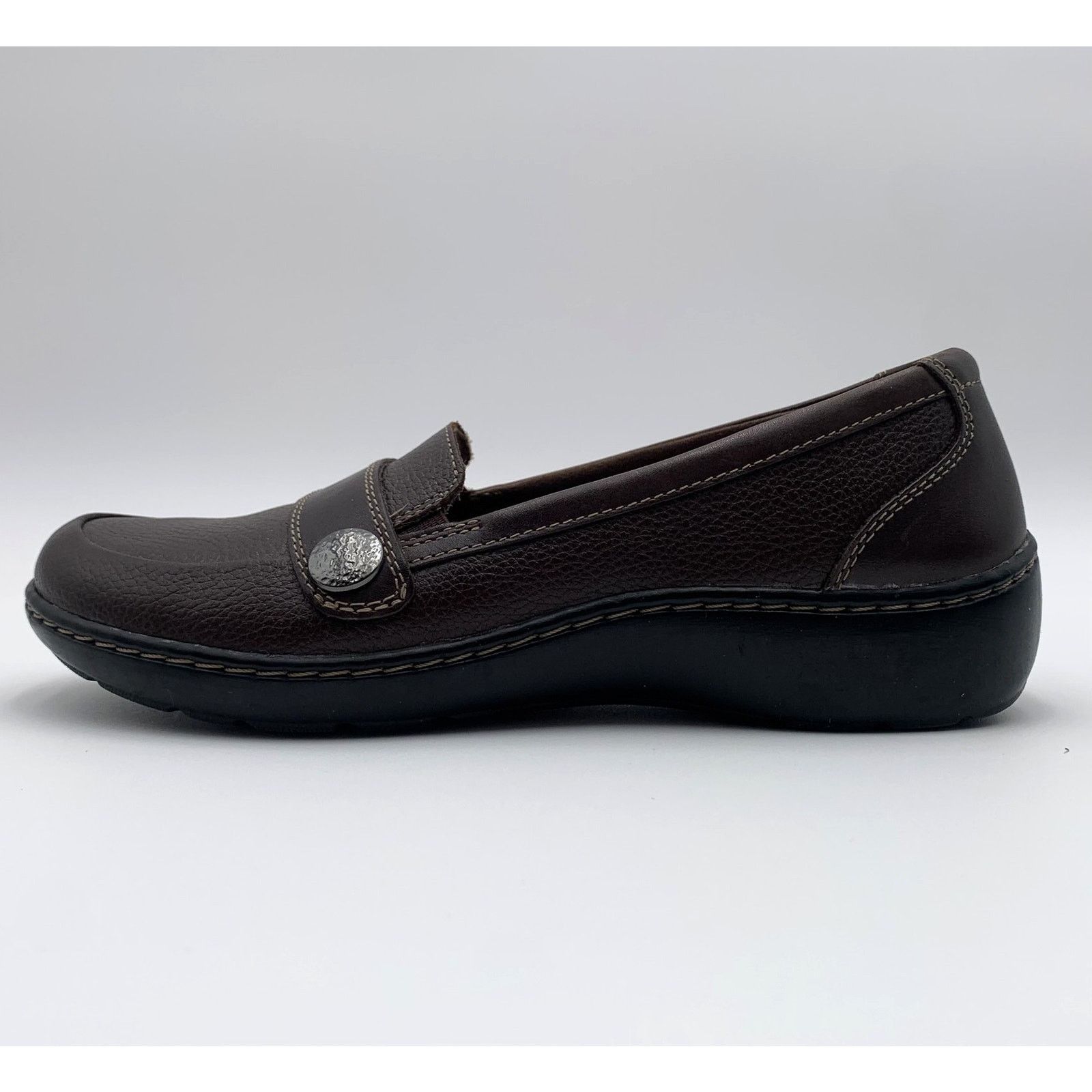 Clarks Clarks Collection Cora Brown Leather Loafers Women’s 7.5 M Size US 7.5 / IT 37.5 - 1 Thumbnail