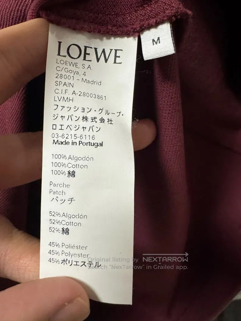 Loewe Loewe Burgundy polo shirt short-sleeve, soft to the touch, Size US M / EU 48-50 / 2 - 4 Thumbnail