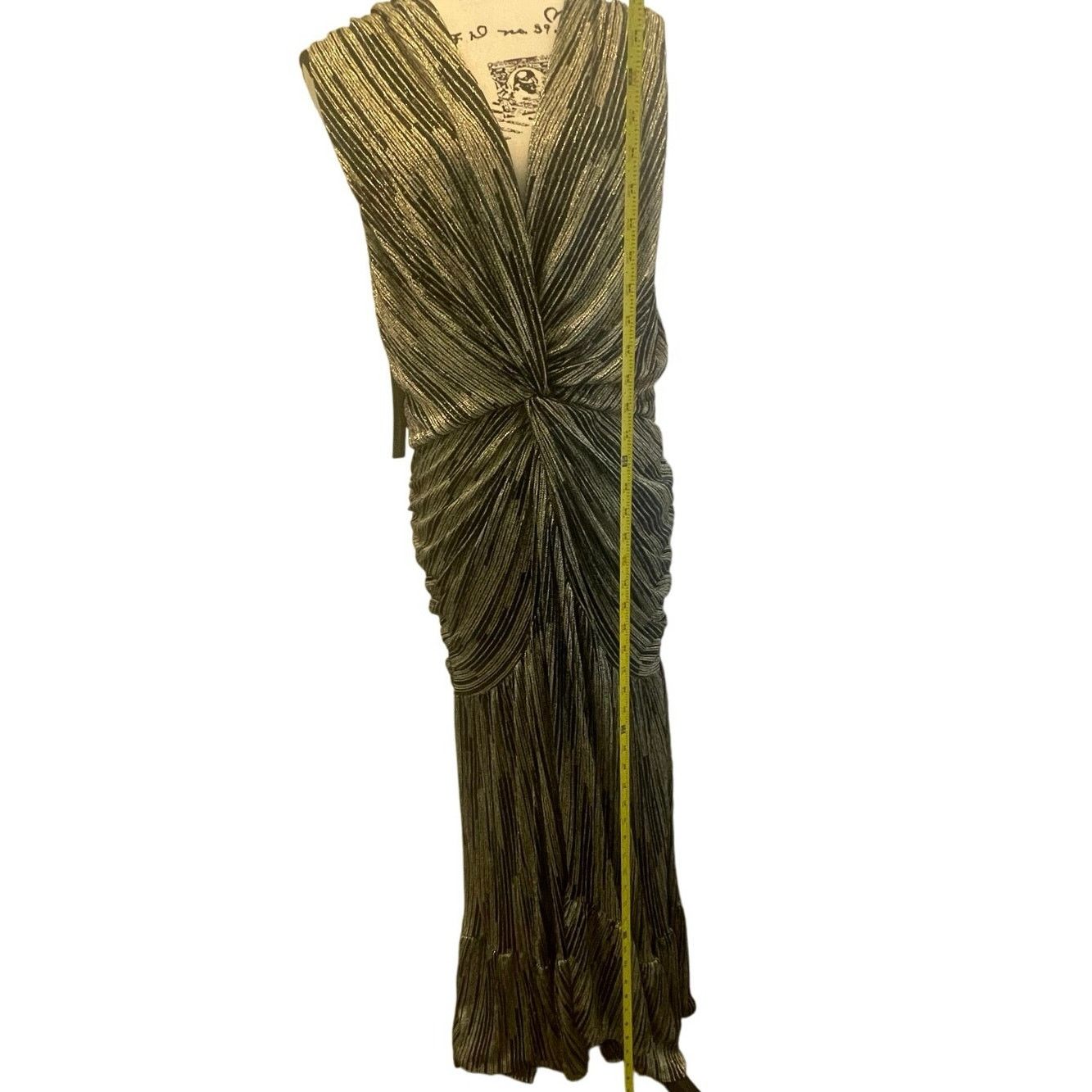 MISA Los Angeles MISA LOS ANGELES MAX DRESS METALLIC AVA TWIST RUCHED SZ XL Size XL / US 12-14 / IT 48-50 - 8 Thumbnail