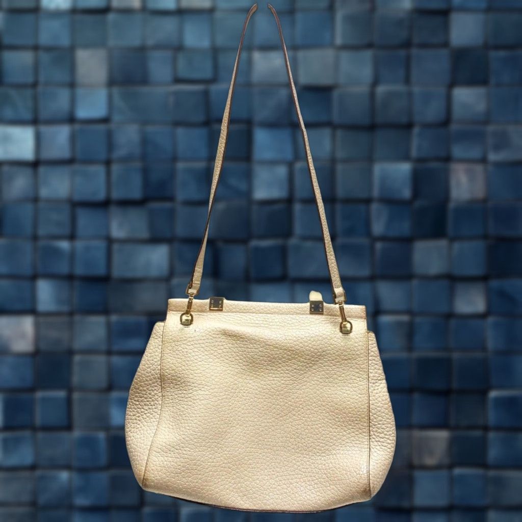Vintage VINTAGE Kate Spade N.Y. Tallulah Everett Leather Shoulder Strap Hand Bag Purse Women Beige Leather Shoulder Bag Kate Tallulah Everett Womens Size ONE SIZE - 1 Thumbnail