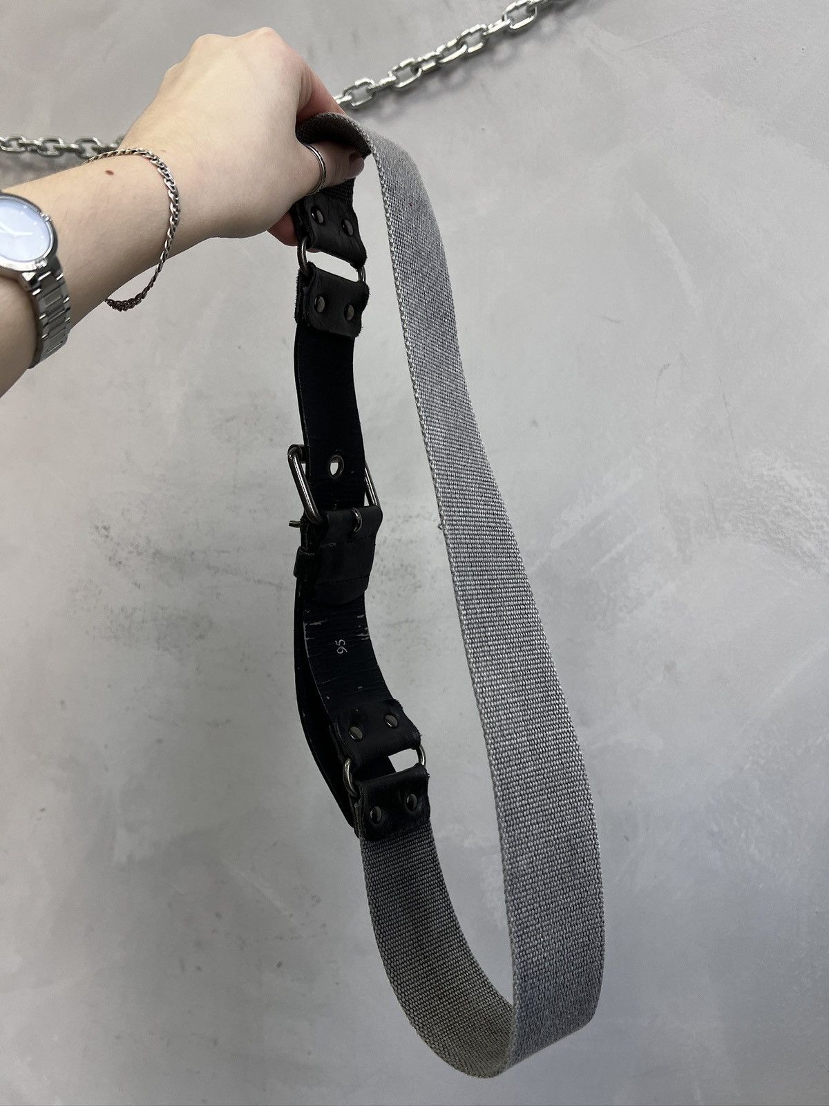 Diesel Leather/canvas army military diesel style belt avant garde Size ONE SIZE - 3 Thumbnail