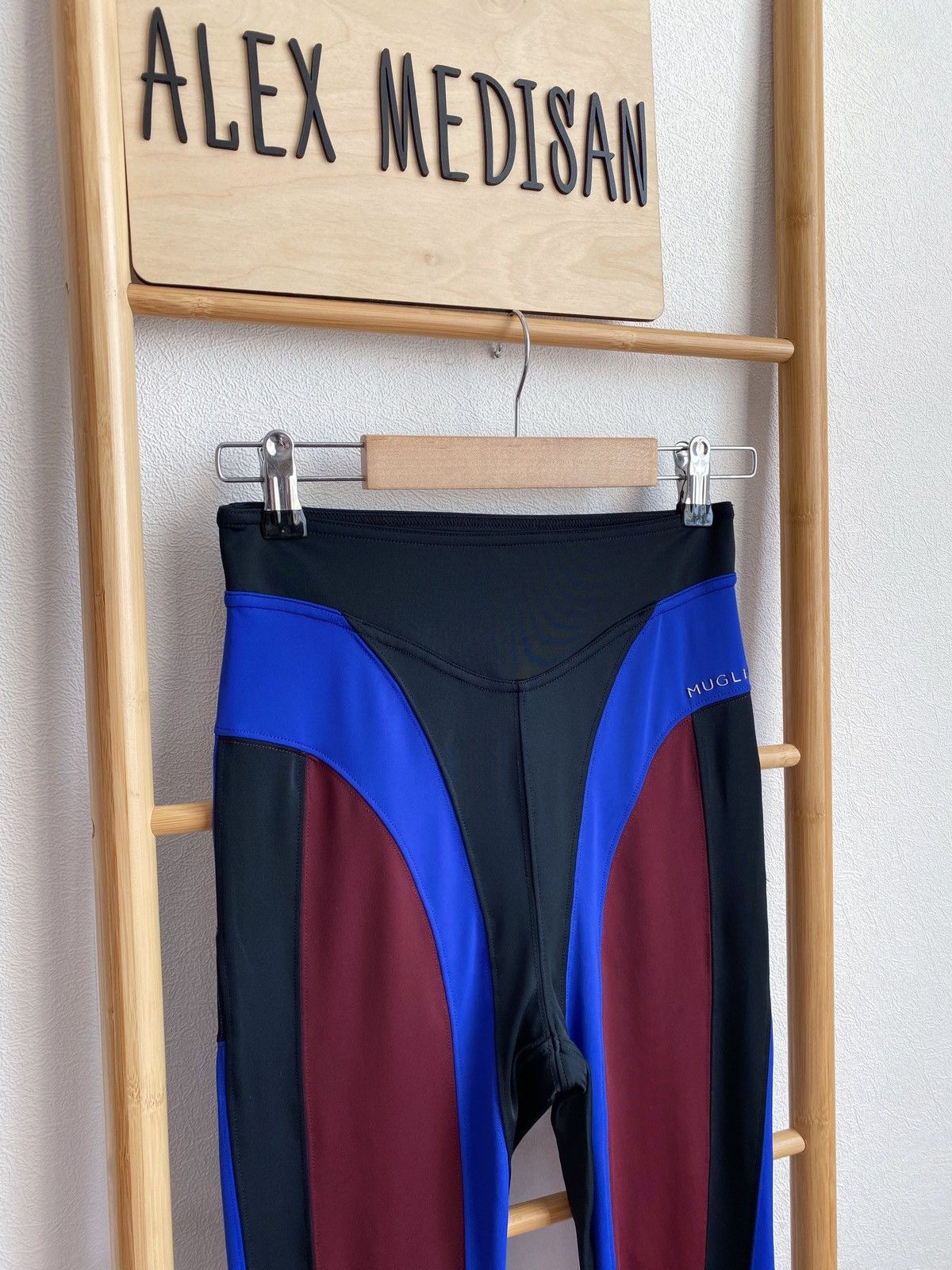 Mugler Mugler x H&M Spiral-Paneled Jersey Leggings Size 27" / US 4 / IT 40 - 10 Thumbnail