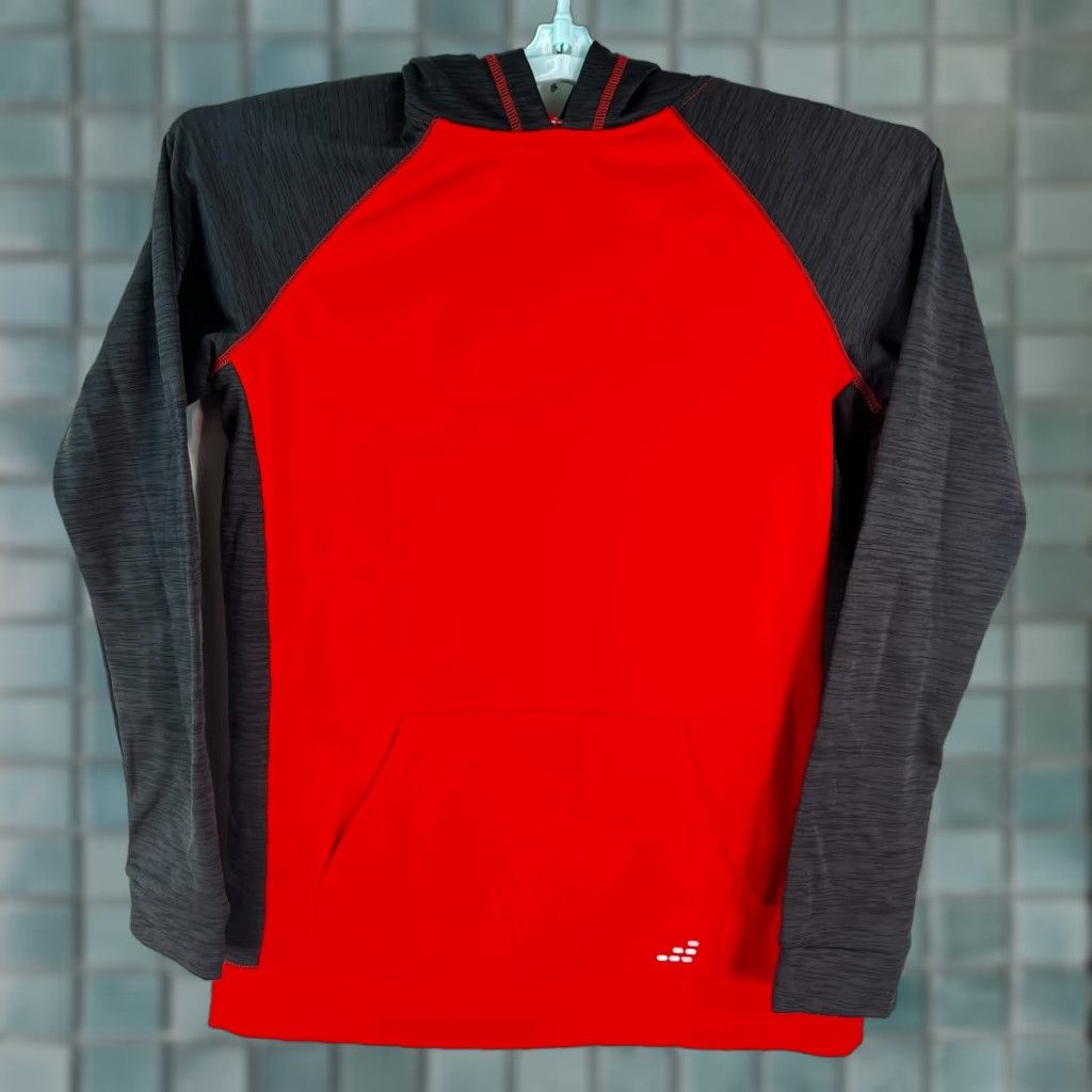 Vintage BCG Hoodie Womens Pullover Long Sleeve Red Gray XL 18/20 Athletic Activewear Size XL / US 12-14 / IT 48-50 - 1 Thumbnail