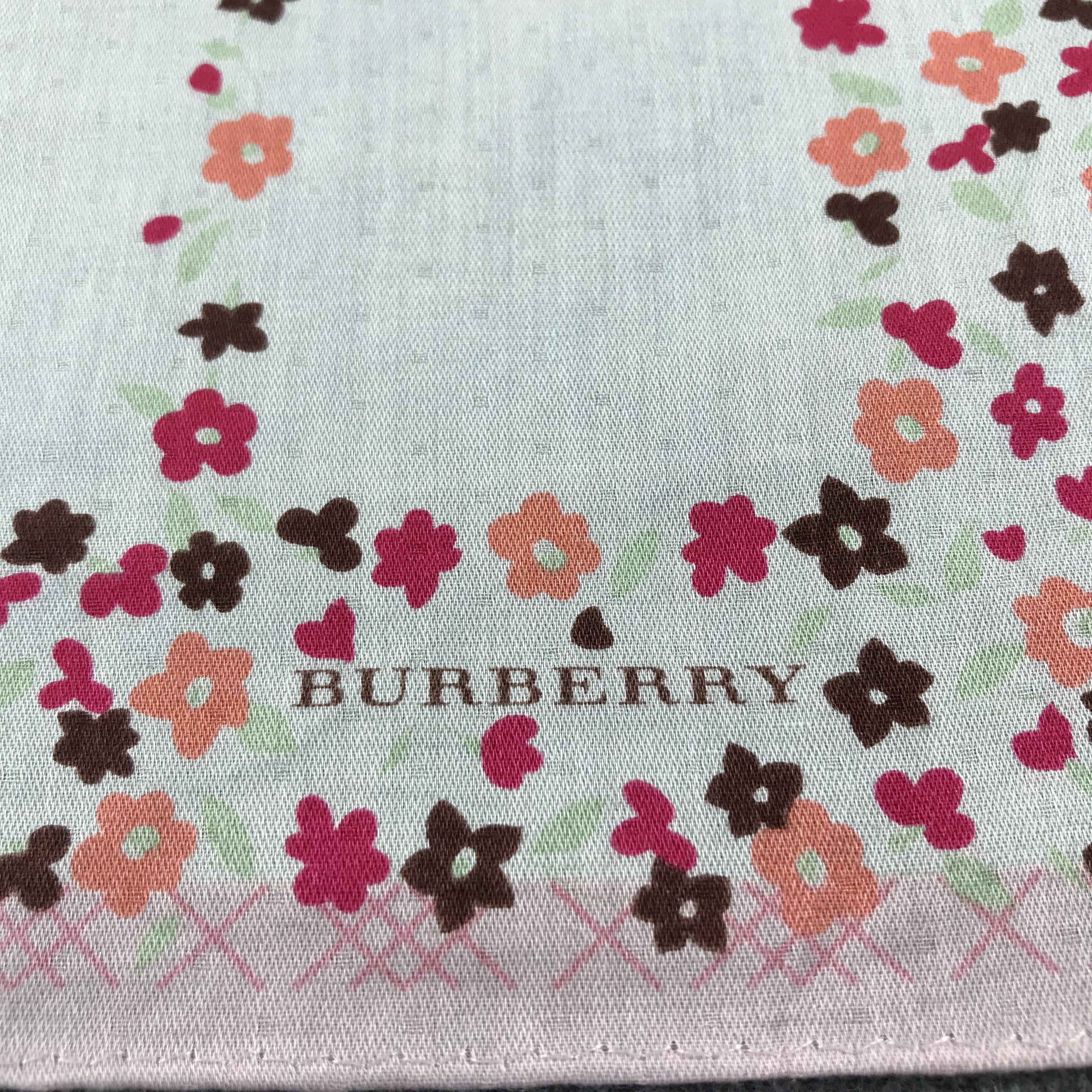 Burberry Burberry Floral Handkerchief Neckerchief Bandana H379 Size ONE SIZE - 4 Thumbnail