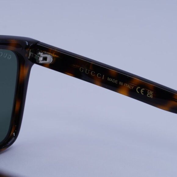 Gucci Gucci GG0748S 003 Sunglasses Havana Square Frame, Green Size ONE SIZE - 8 Thumbnail