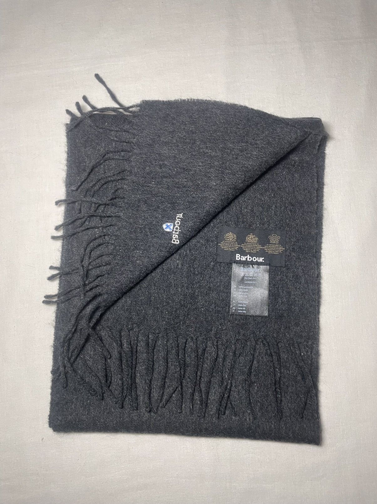 Barbour Barbour grey wool scarf Size ONE SIZE - 2 Thumbnail
