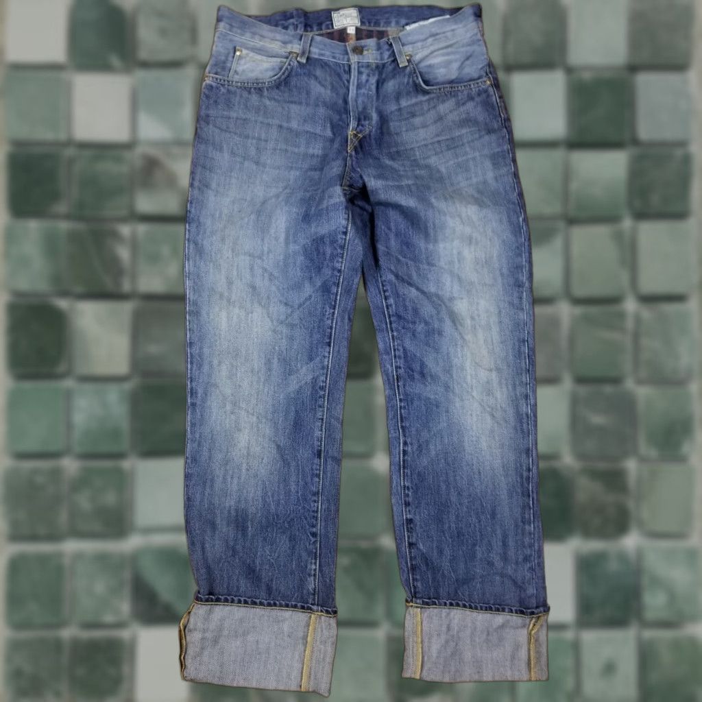 Prps PRPS JAPAN DENIM DISTRESSED JEANS MADE IN USA SZ 33 Jeans Men 33 34 45 INCH BLUE VINTAGE USA Pattern Solid Cotton Denim Size US 33 - 1 Thumbnail