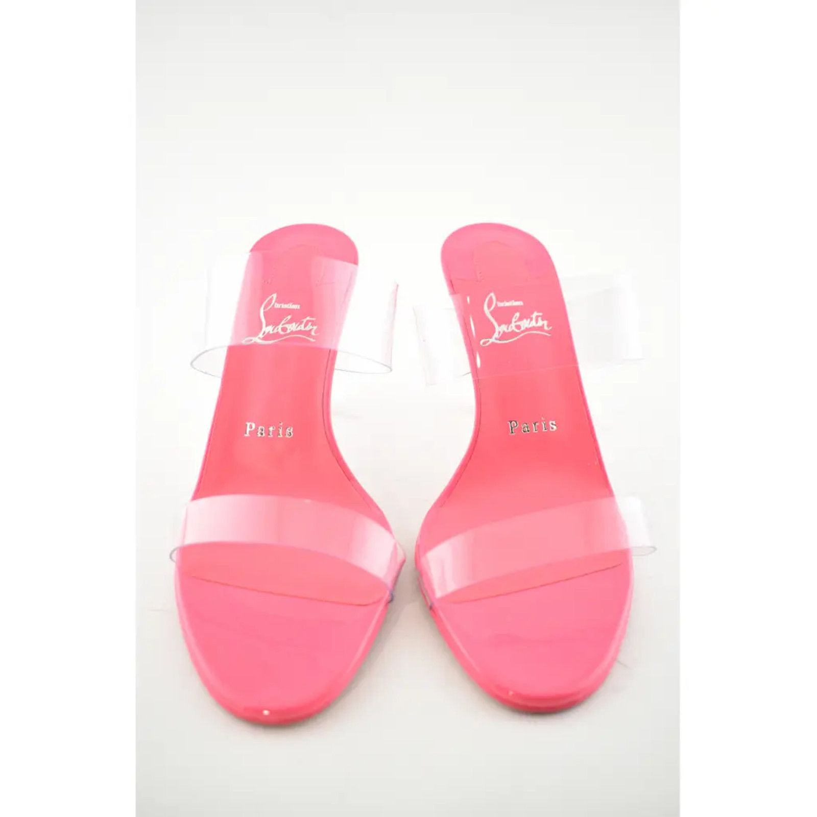 Christian Louboutin Christian Louboutin Just Nothing 85 Pink Patent PVC Sandal Size US 6.5 / IT 36.5 - 5 Thumbnail