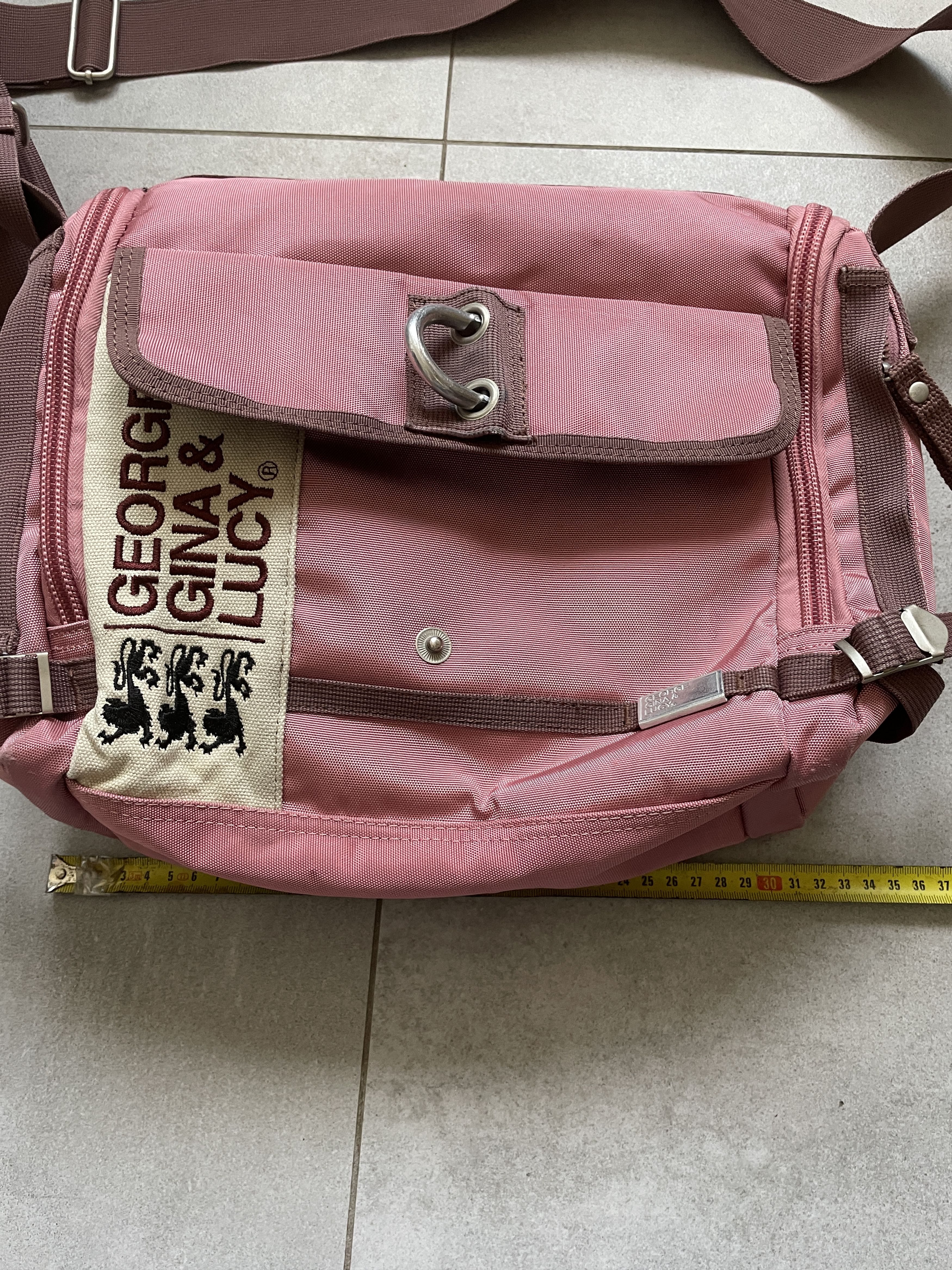 Japanese Brand GEORGE GINA LUCY Y2K AVANT GARDE PINK SHOULDER MESSENGER BAG Size ONE SIZE - 11 Thumbnail