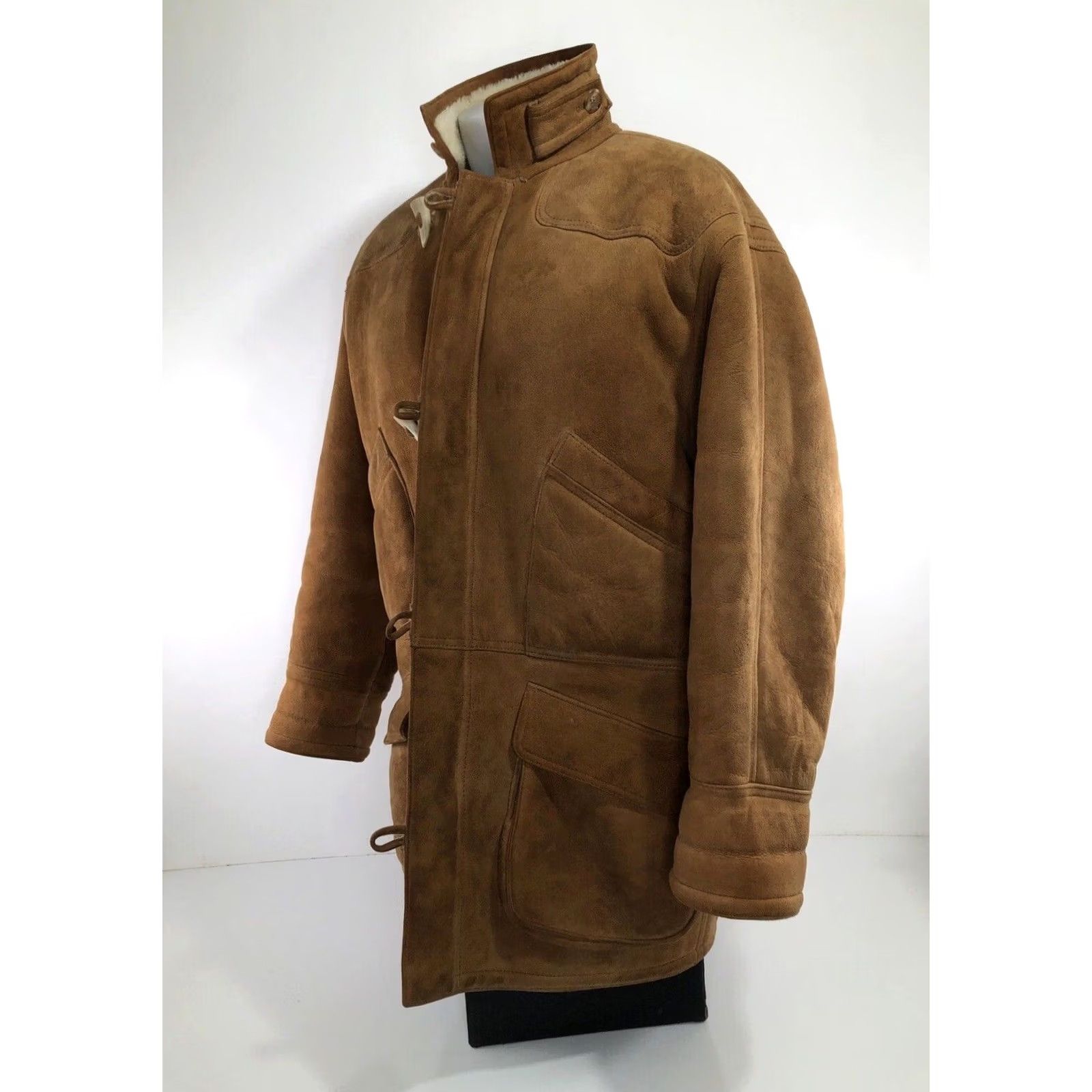 Banana Republic BANANA REPUBLIC Ranch Leather Shearling Jacket S Mens Brown Vintage Sawyers Napa Size US S / EU 44-46 / 1 - 5 Thumbnail