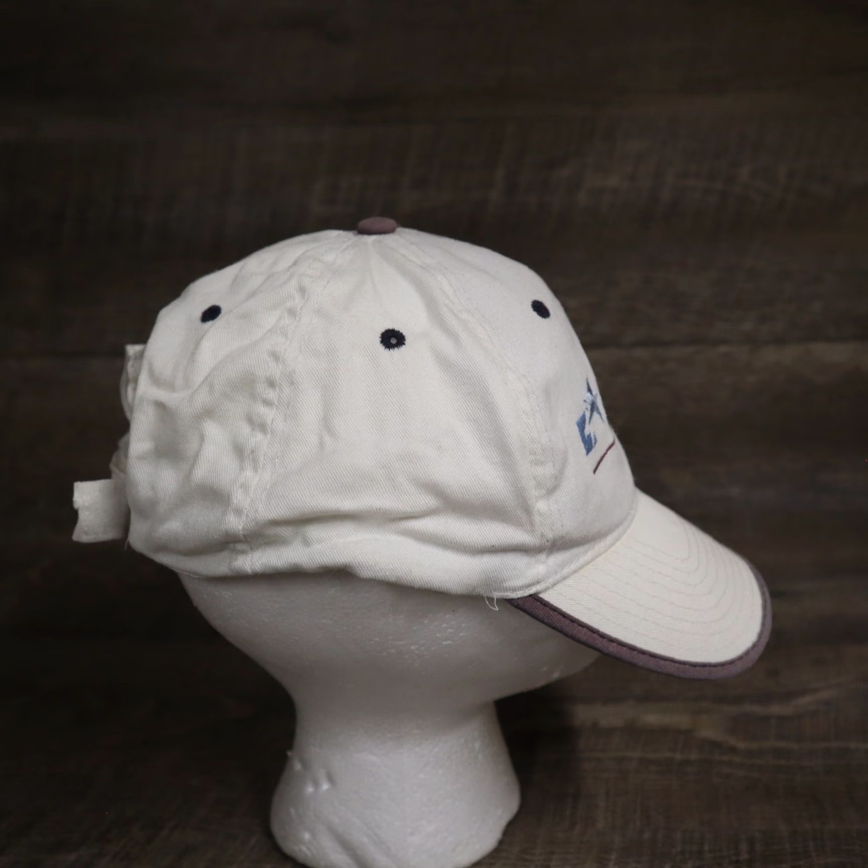 Vintage Hit Wear Freedom First Credit Union Bank White Cap Hat Adjustable Unisex Adults Baseball Cap 100% Cotton White Cap Hat Adjustable Size ONE SIZE - 2 Thumbnail