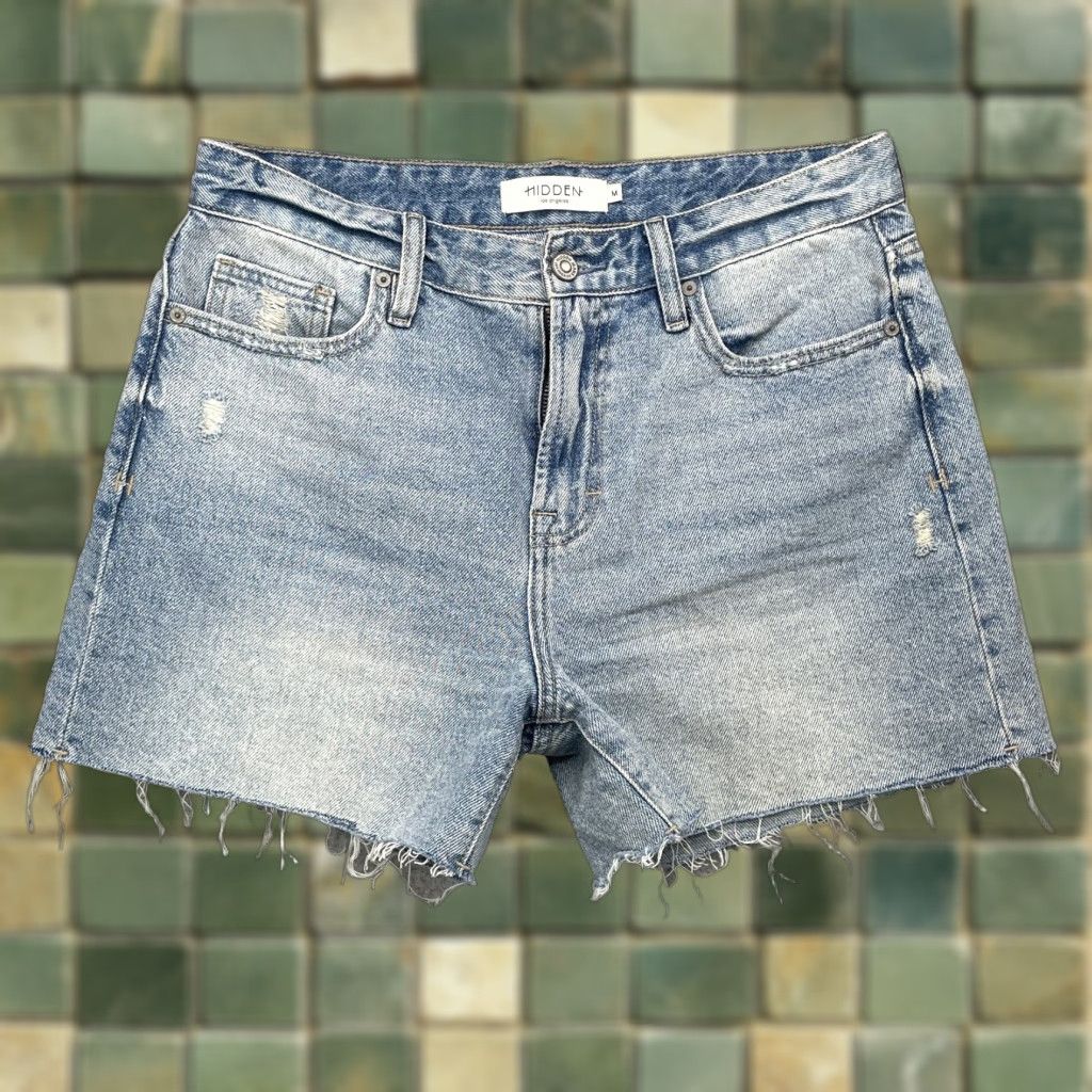Vintage Hidden Denim Shorts Women Medium Blue Cut Off Distressed Daisy Dukes 90's Size 32" / US 10 / IT 46 - 1 Thumbnail