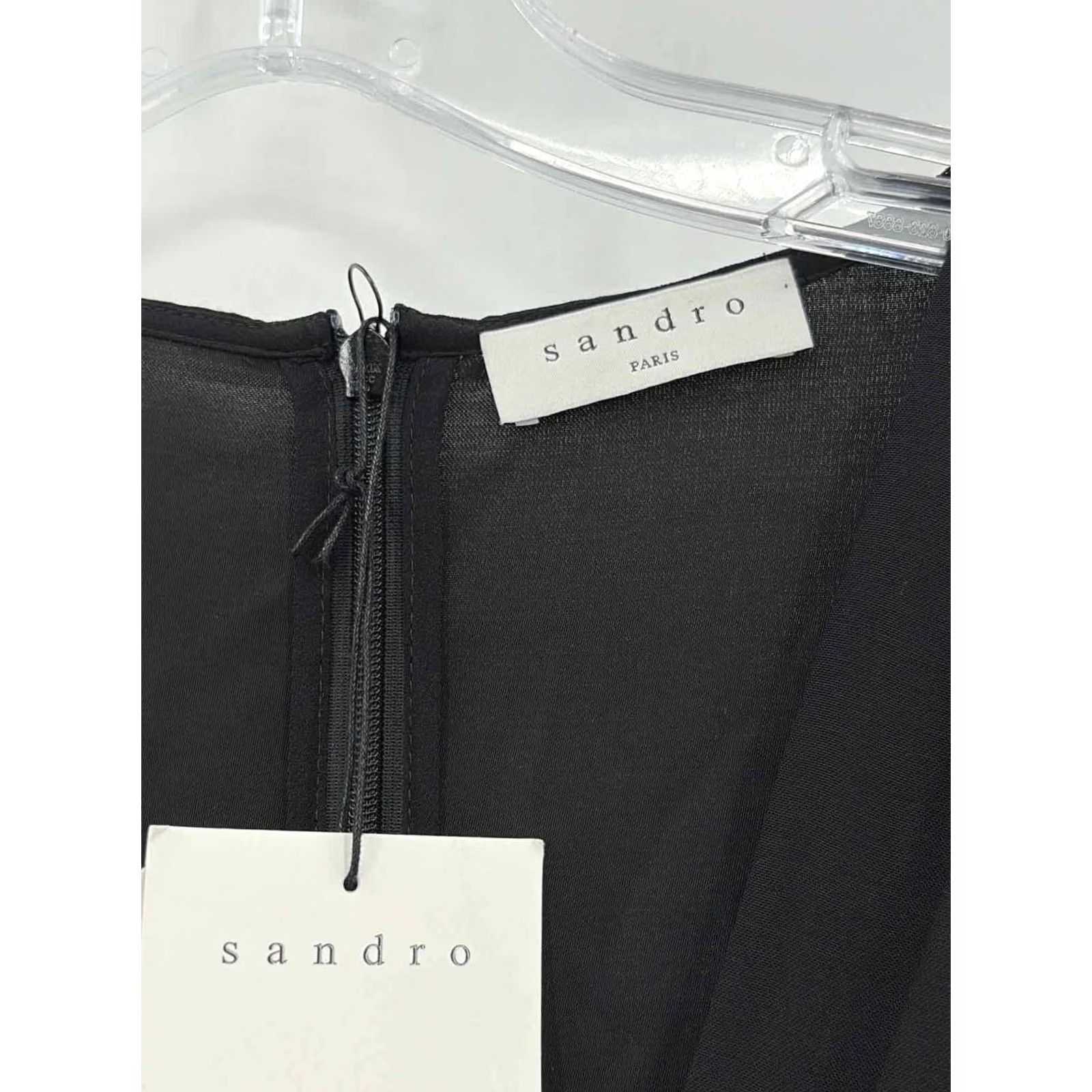 Sandro Sandro Black Knee Length Long Sleeve Dress Size 40 Regular Size S / US 4 / IT 40 - 3 Thumbnail